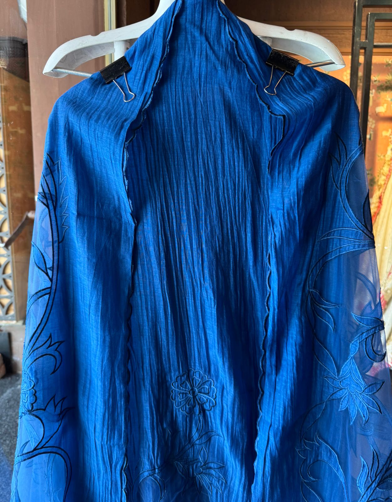 Pure Mul Crushed Chanderi unstitched Kurta