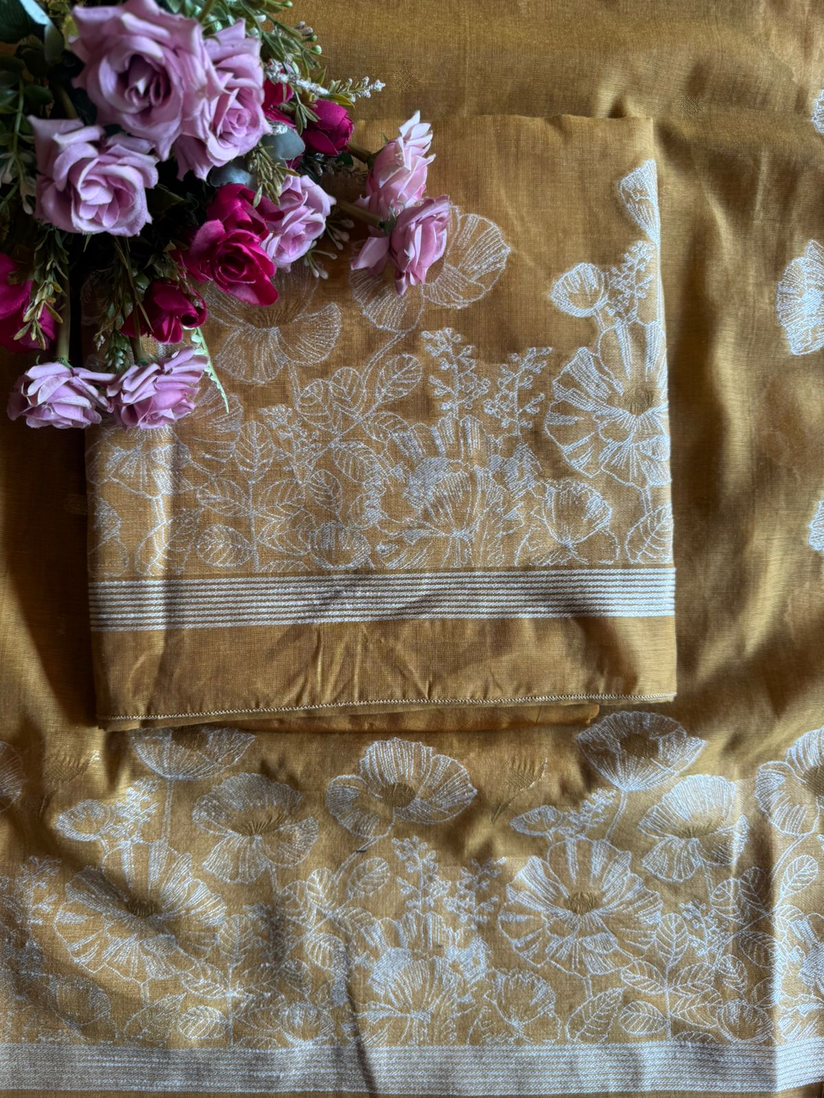 Pure jamdaani Unstitched Suit