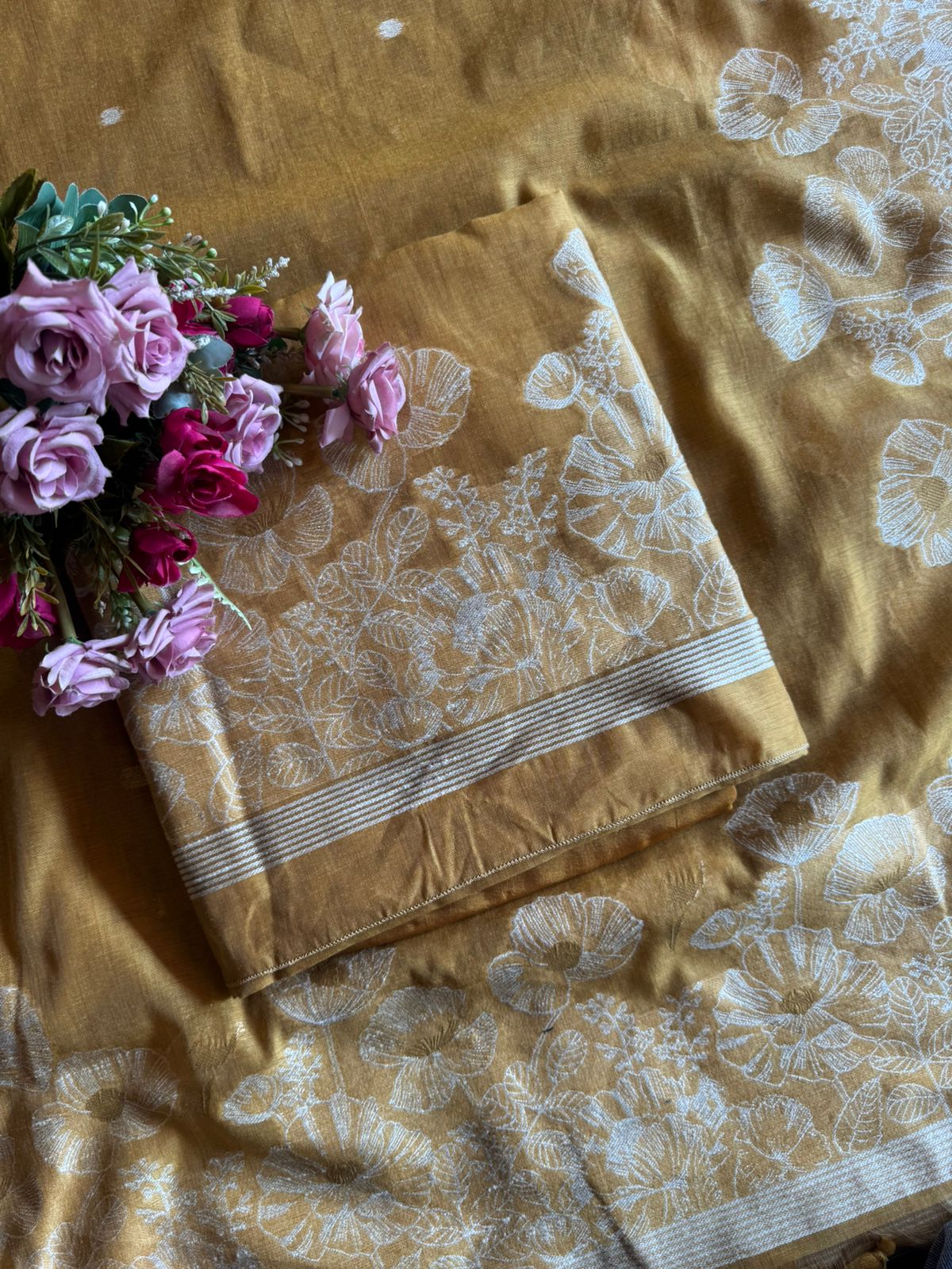 Pure jamdaani Unstitched Suit