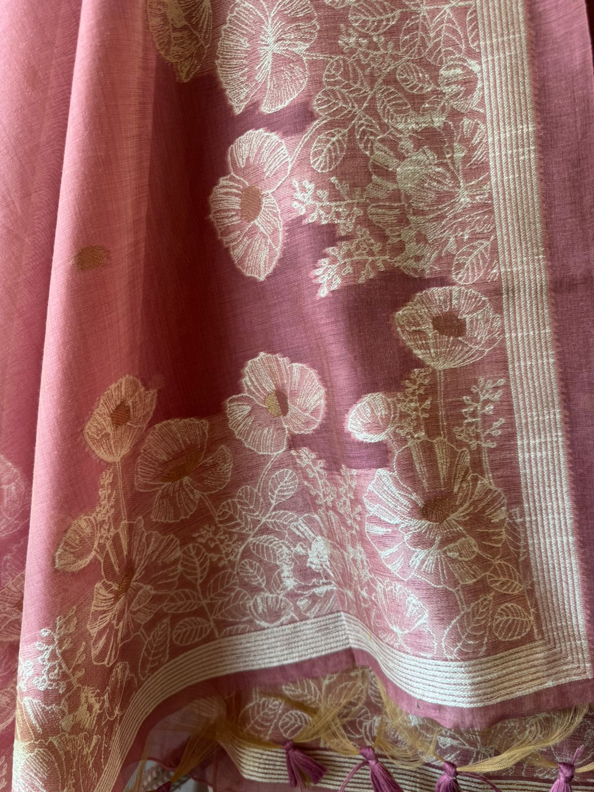 Pure jamdaani Unstitched Suit