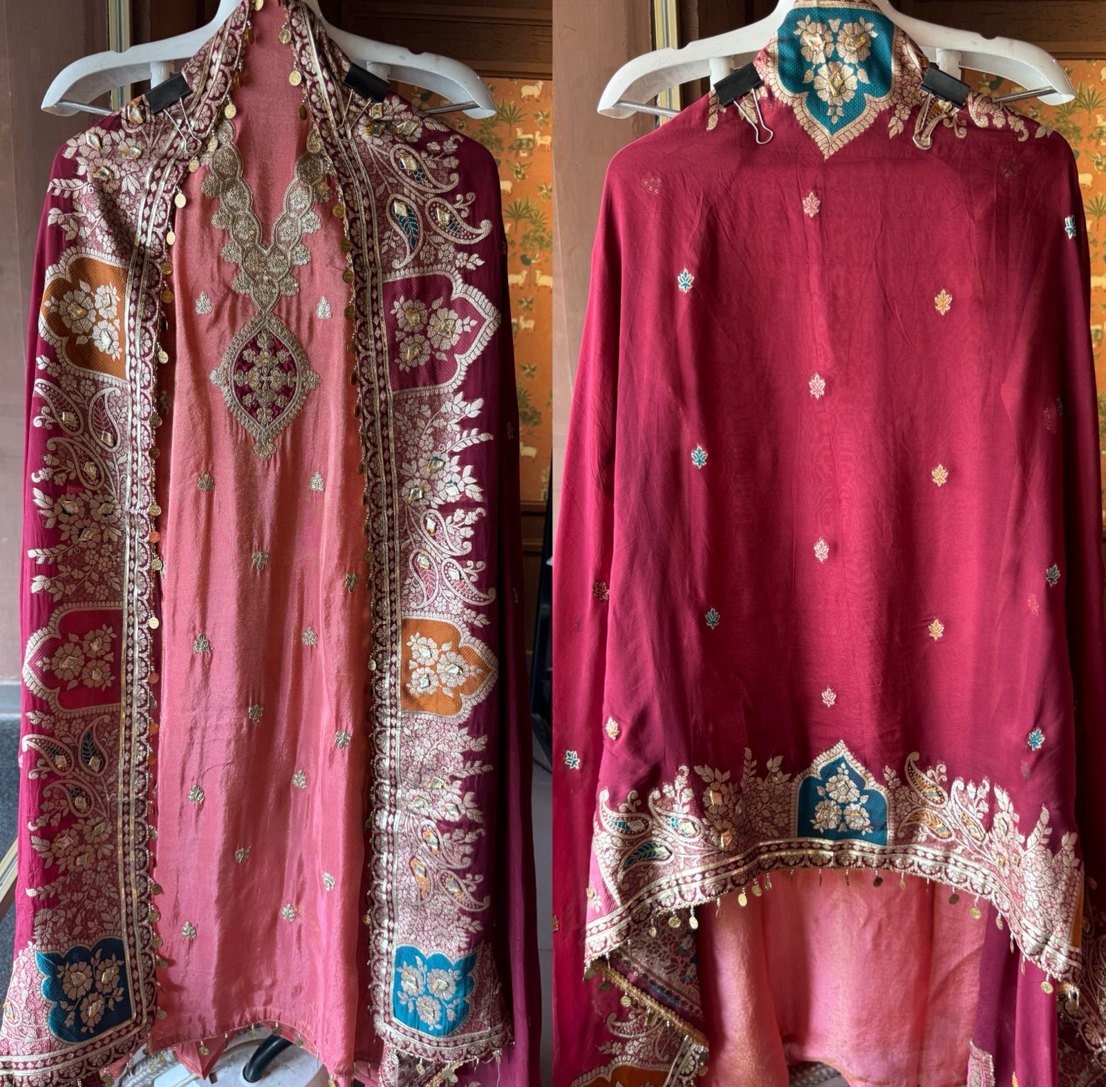 Pure 100% soft  tissue Unstitched shirt