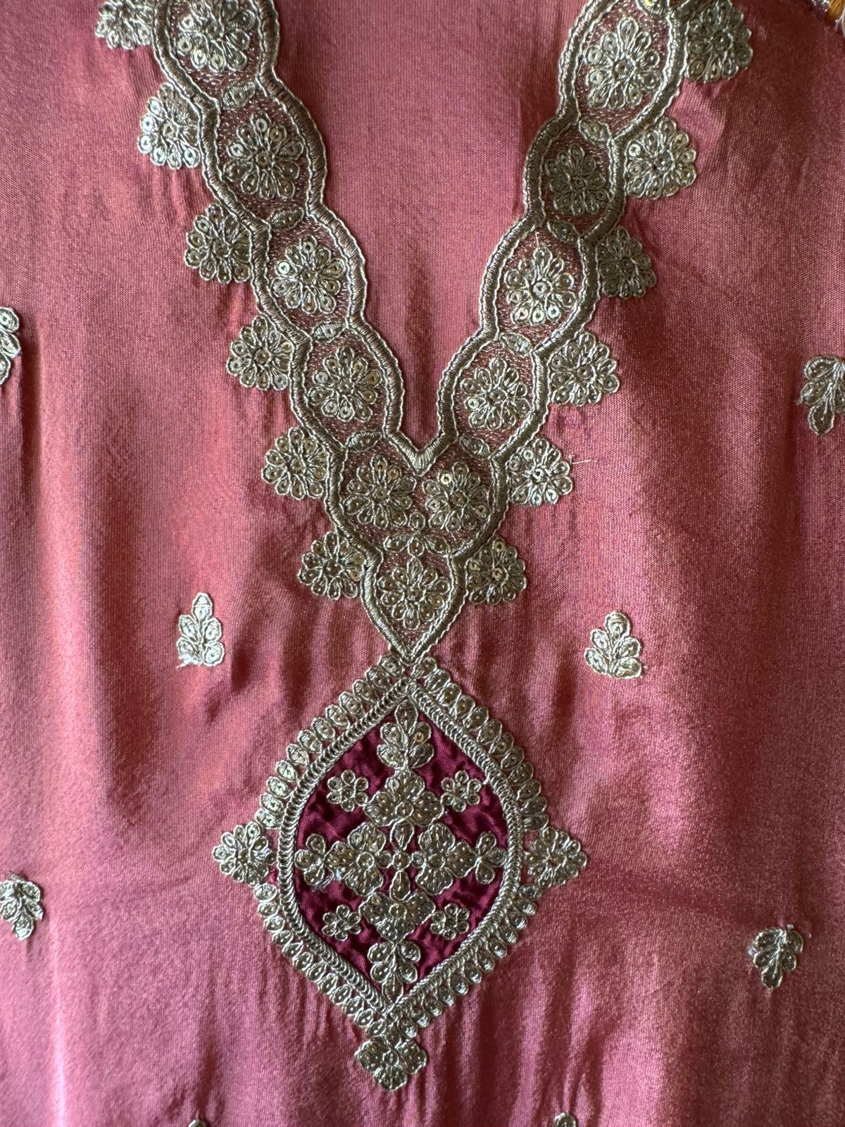 Pure 100% soft  tissue Unstitched shirt