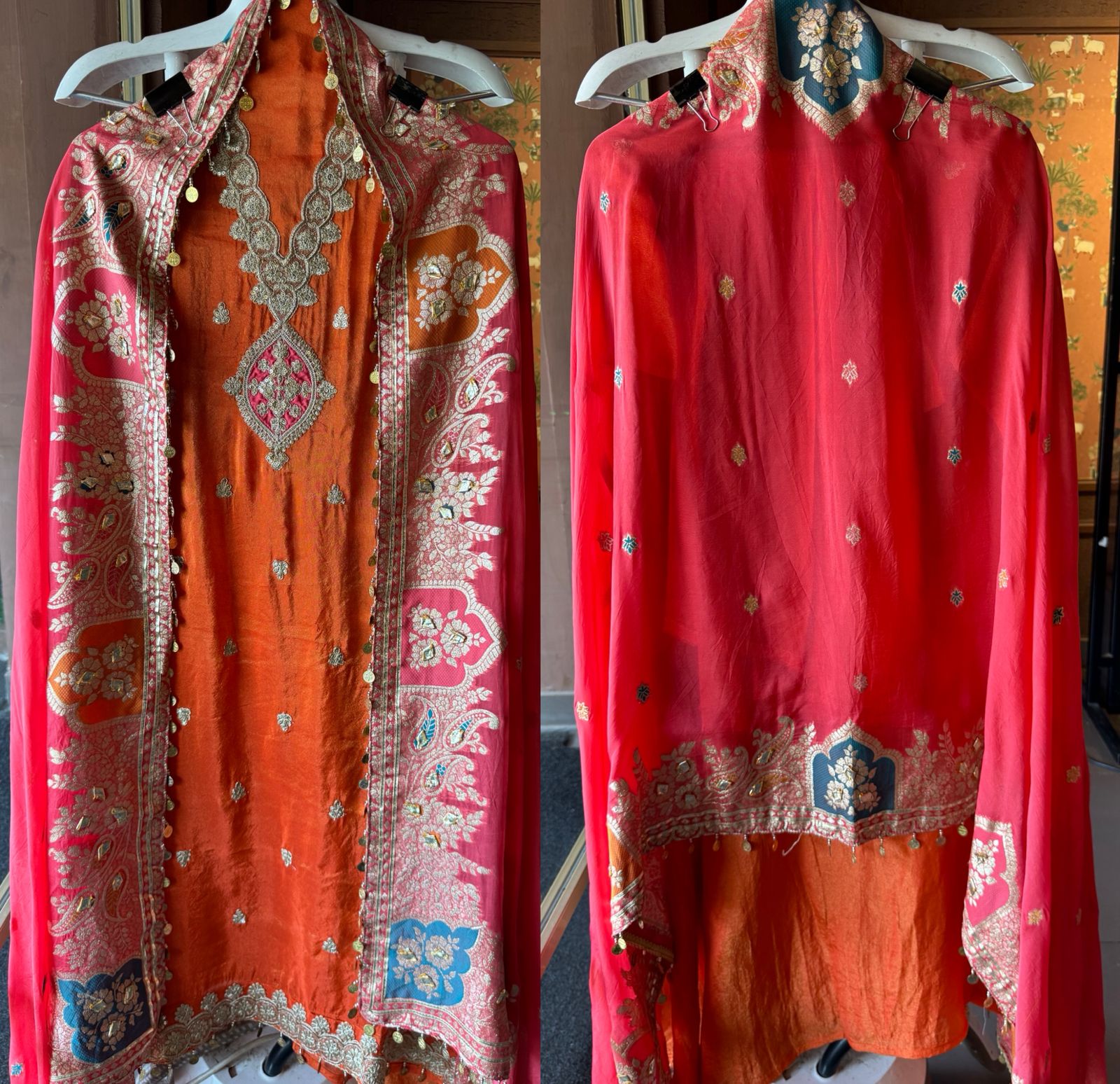 Pure 100% soft  tissue Unstitched shirt