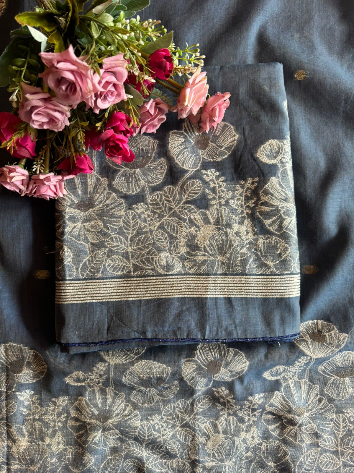 Pure jamdaani Unstitched Suit