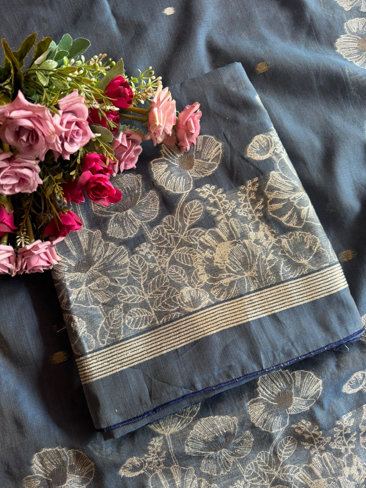 Pure jamdaani Unstitched Suit