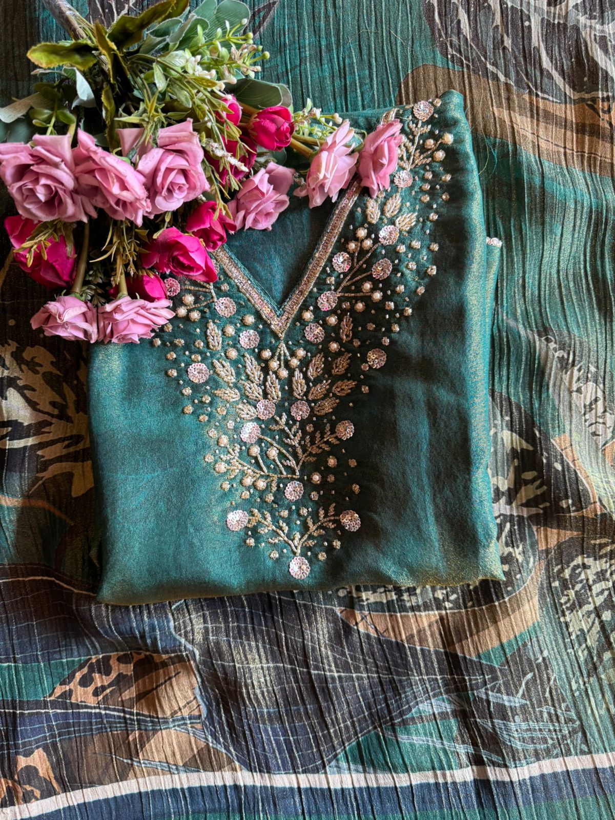 Shimmer Tissue Unstitched Shirt