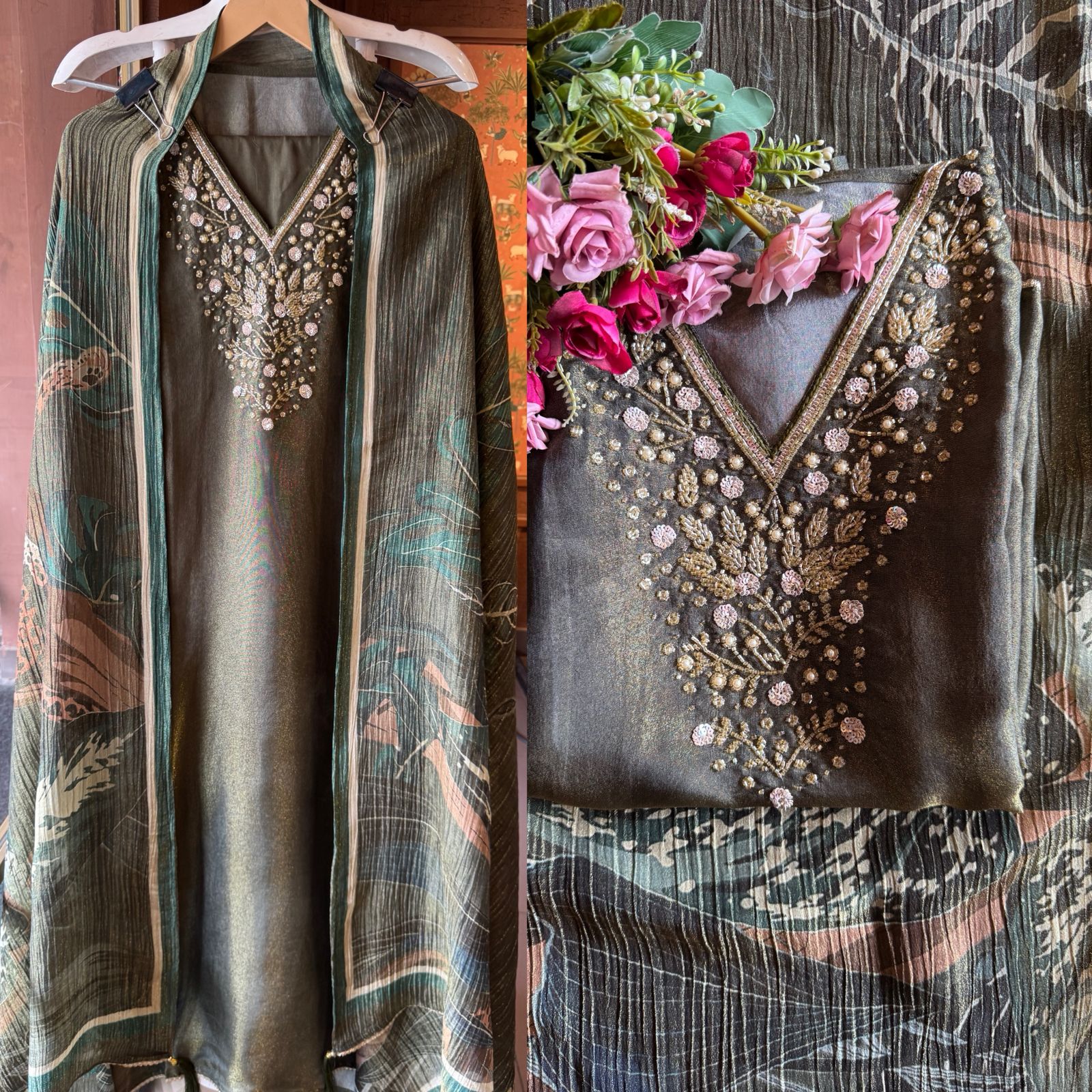 Shimmer Tissue Unstitched Shirt