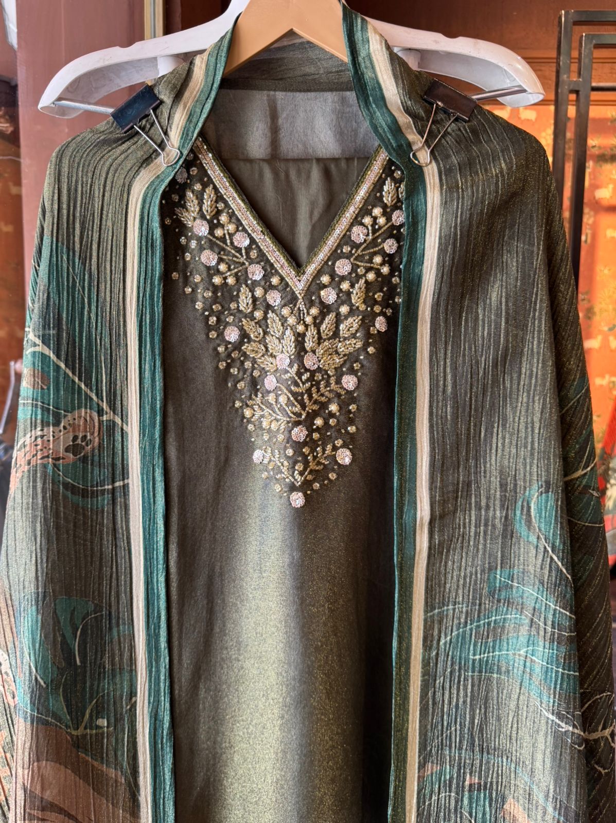 Shimmer Tissue Unstitched Shirt