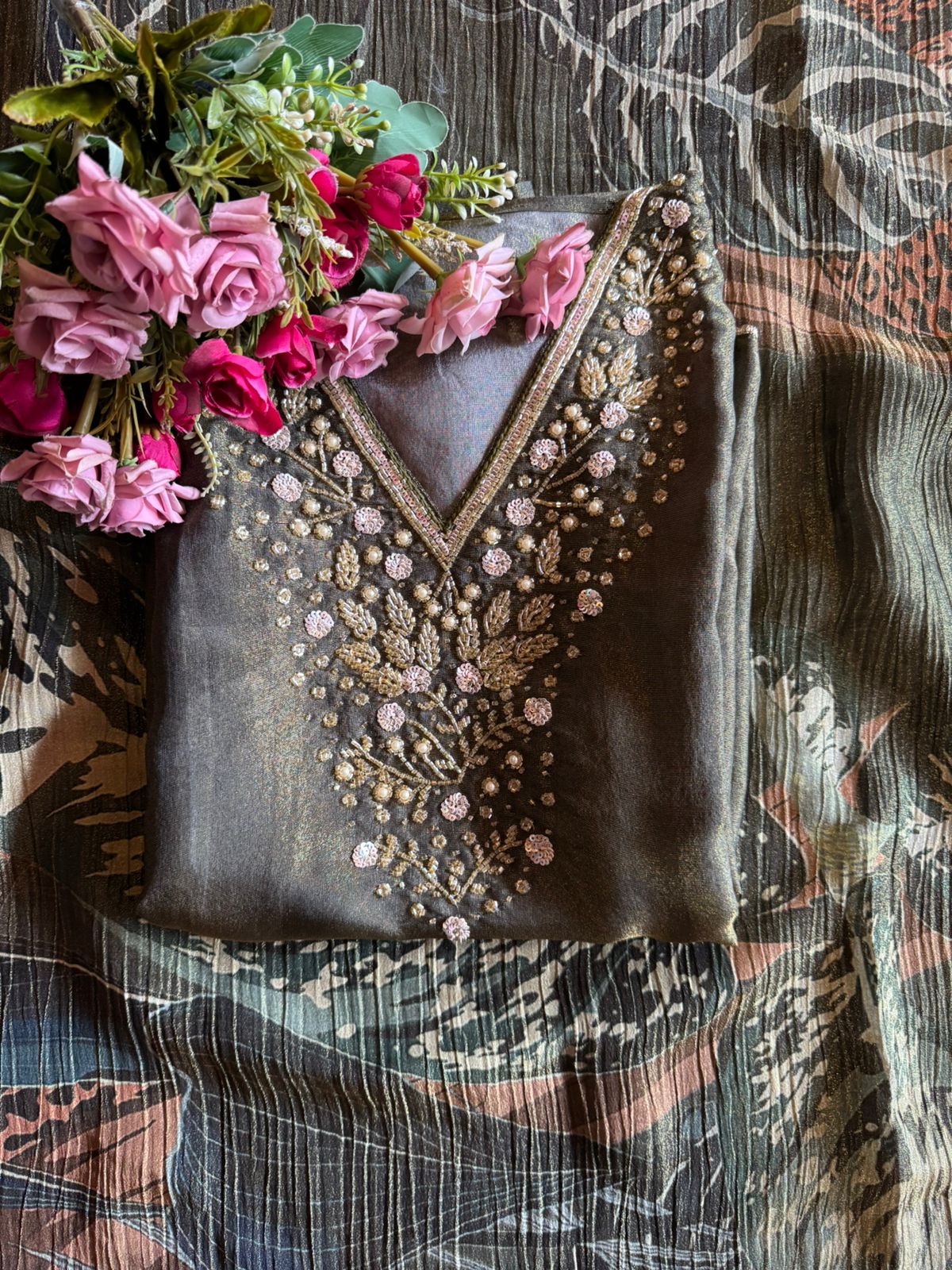 Shimmer Tissue Unstitched Shirt