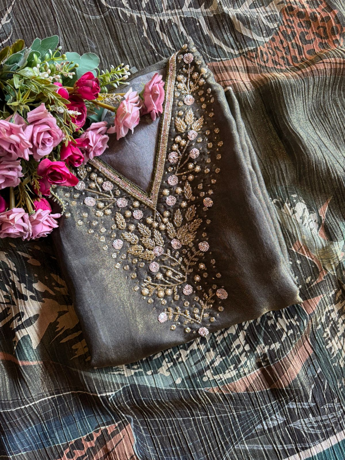 Shimmer Tissue Unstitched Shirt