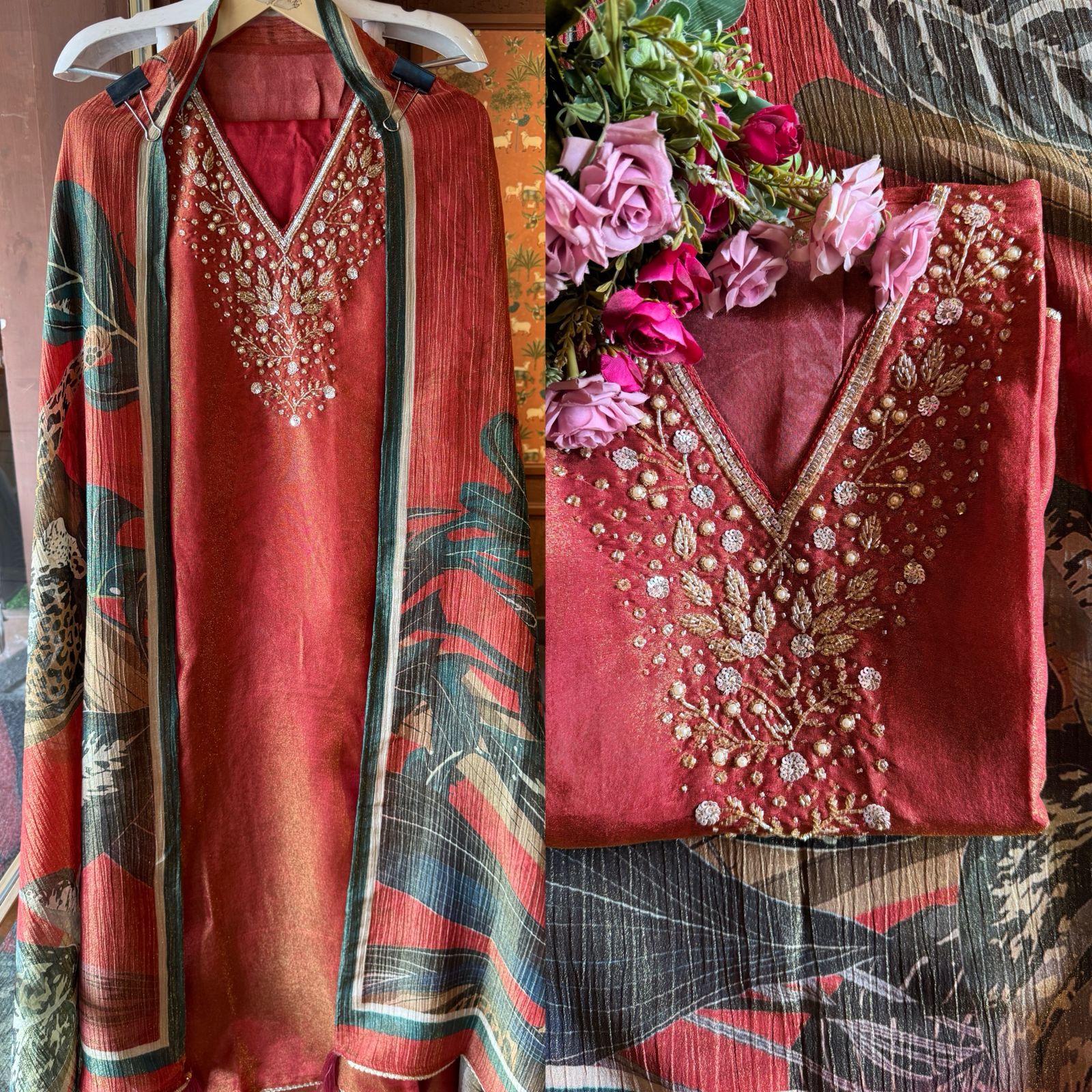 Shimmer Tissue Unstitched Shirt