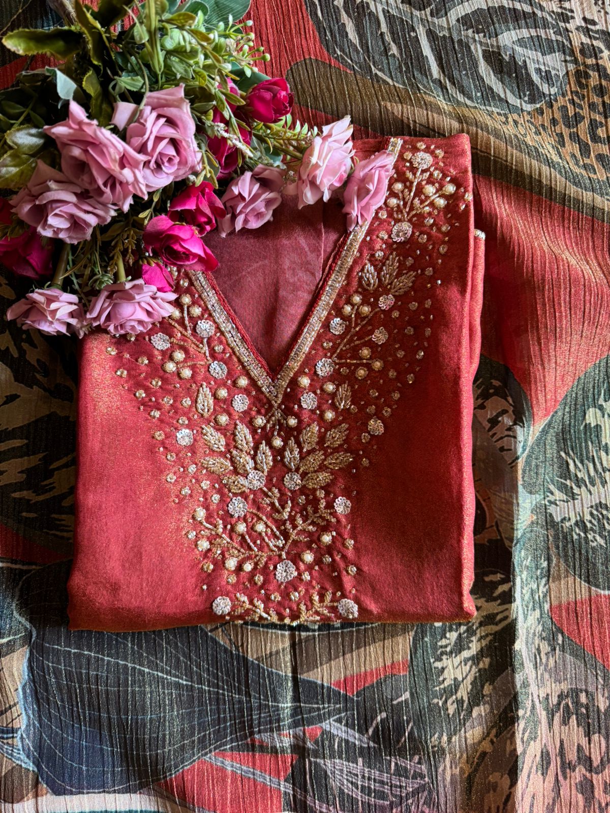 Shimmer Tissue Unstitched Shirt