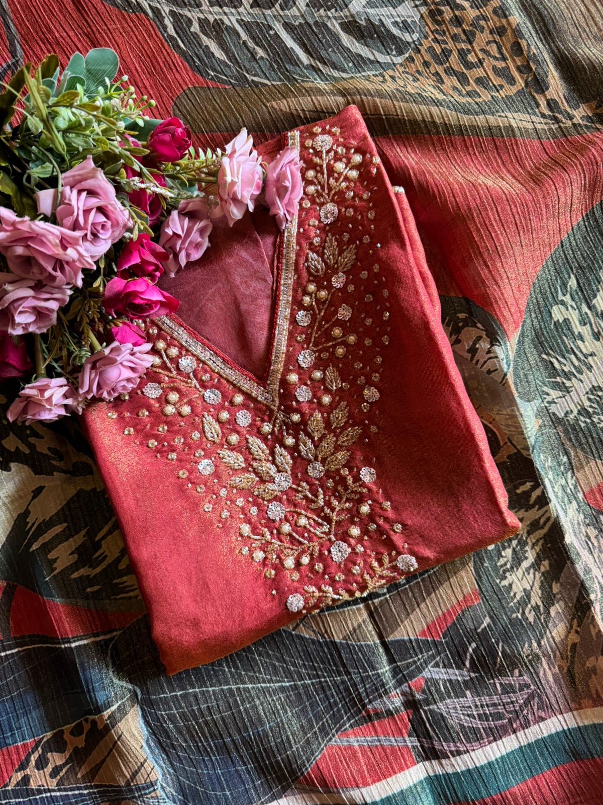 Shimmer Tissue Unstitched Shirt