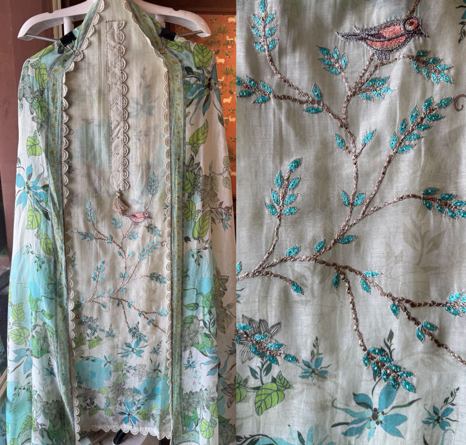 Soft Mul muslin designer digital printed suits