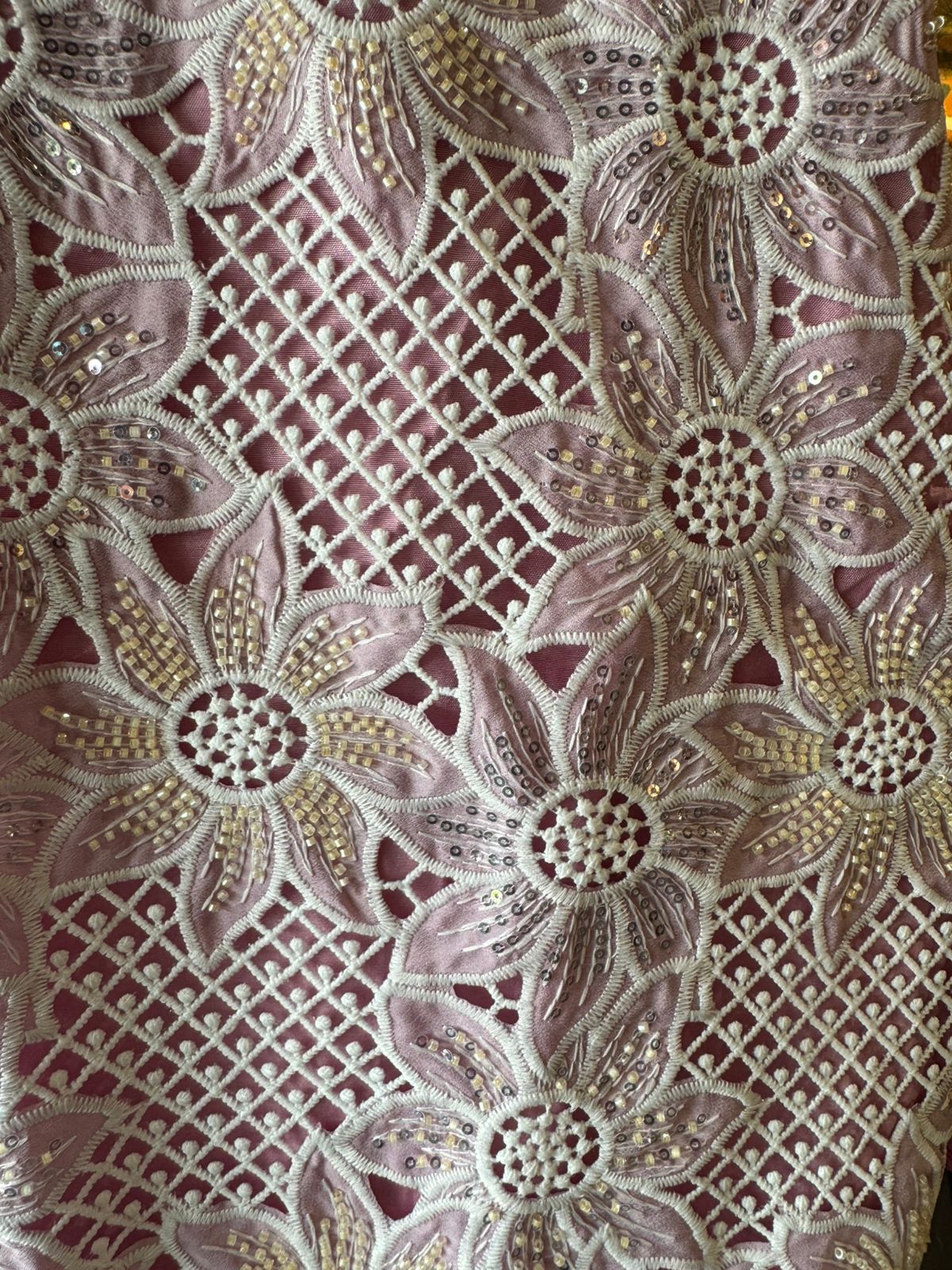 Imported crochet designer cut sleeves designer Suit