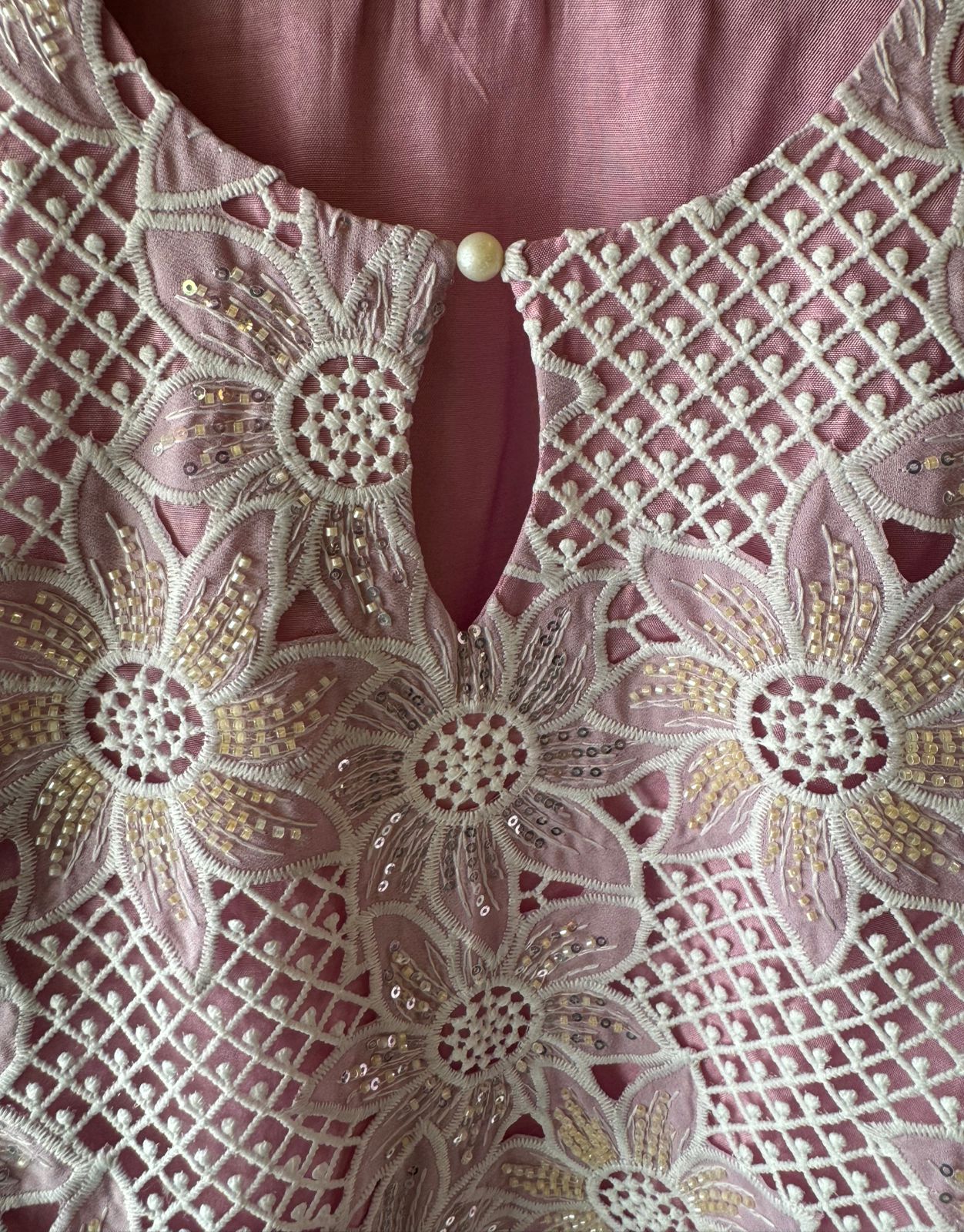 Imported crochet designer cut sleeves designer Suit