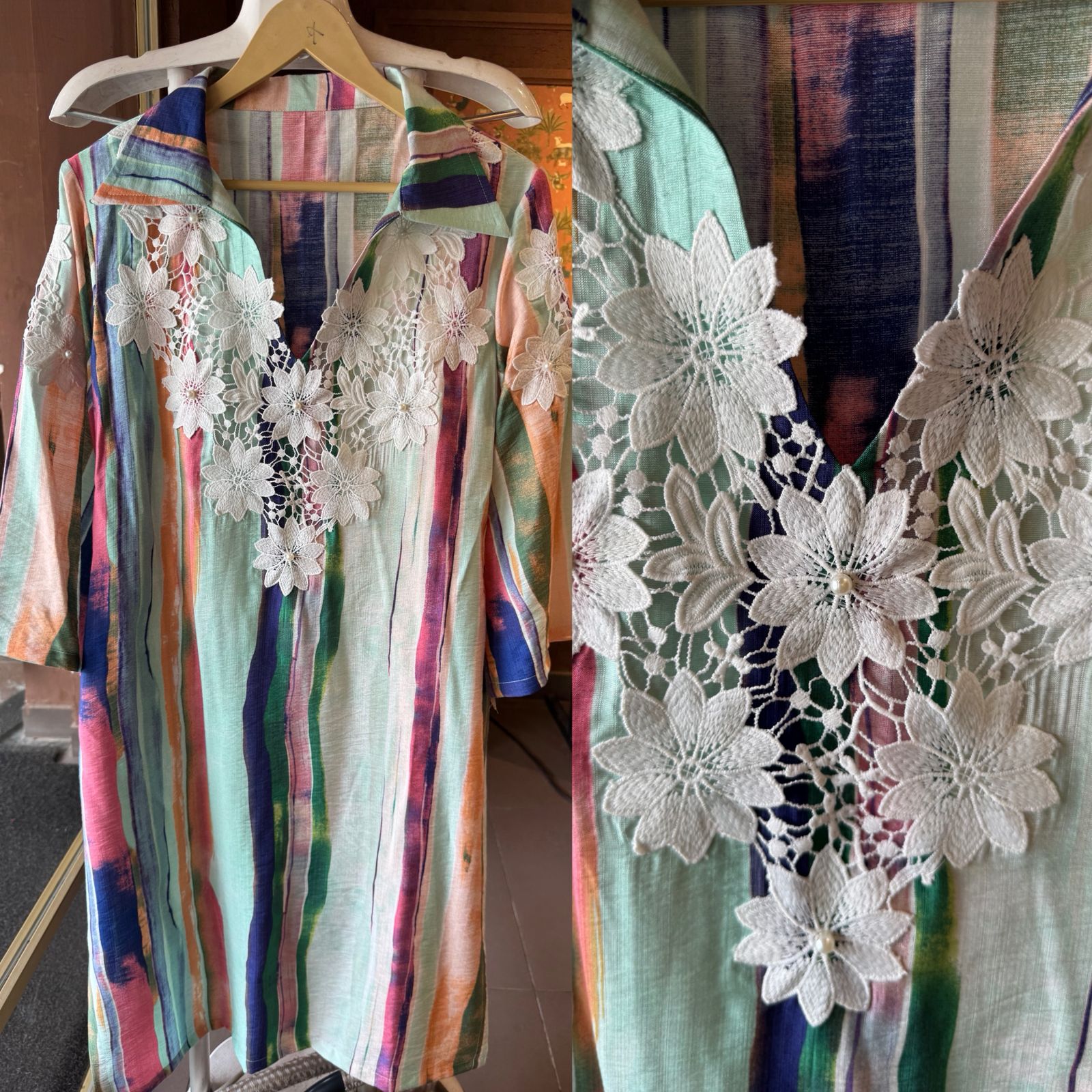 Soft muslin Stitched Coord set