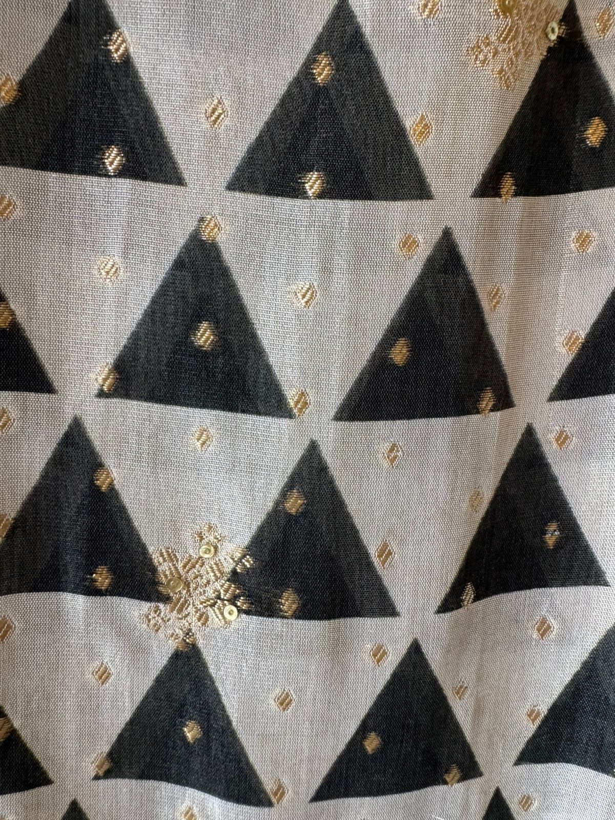 Geometrical print on organza digital printed Shirt