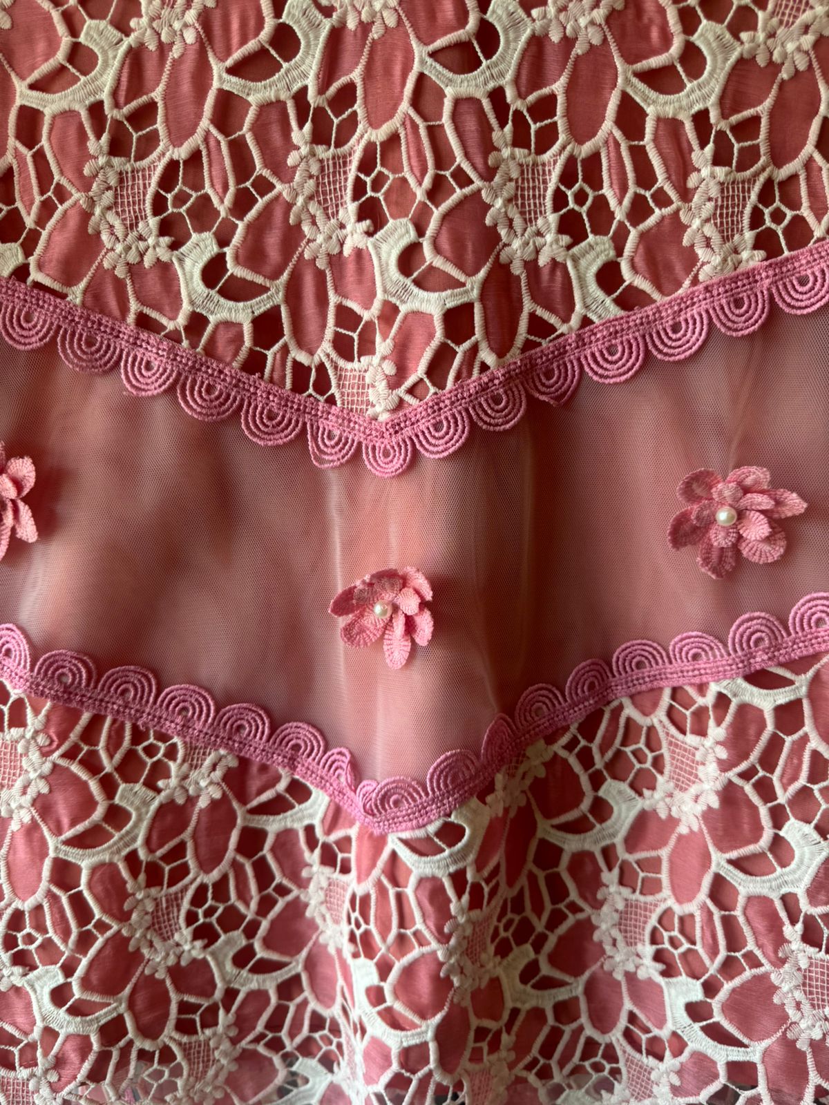 Stitched cotton Crochet shirt