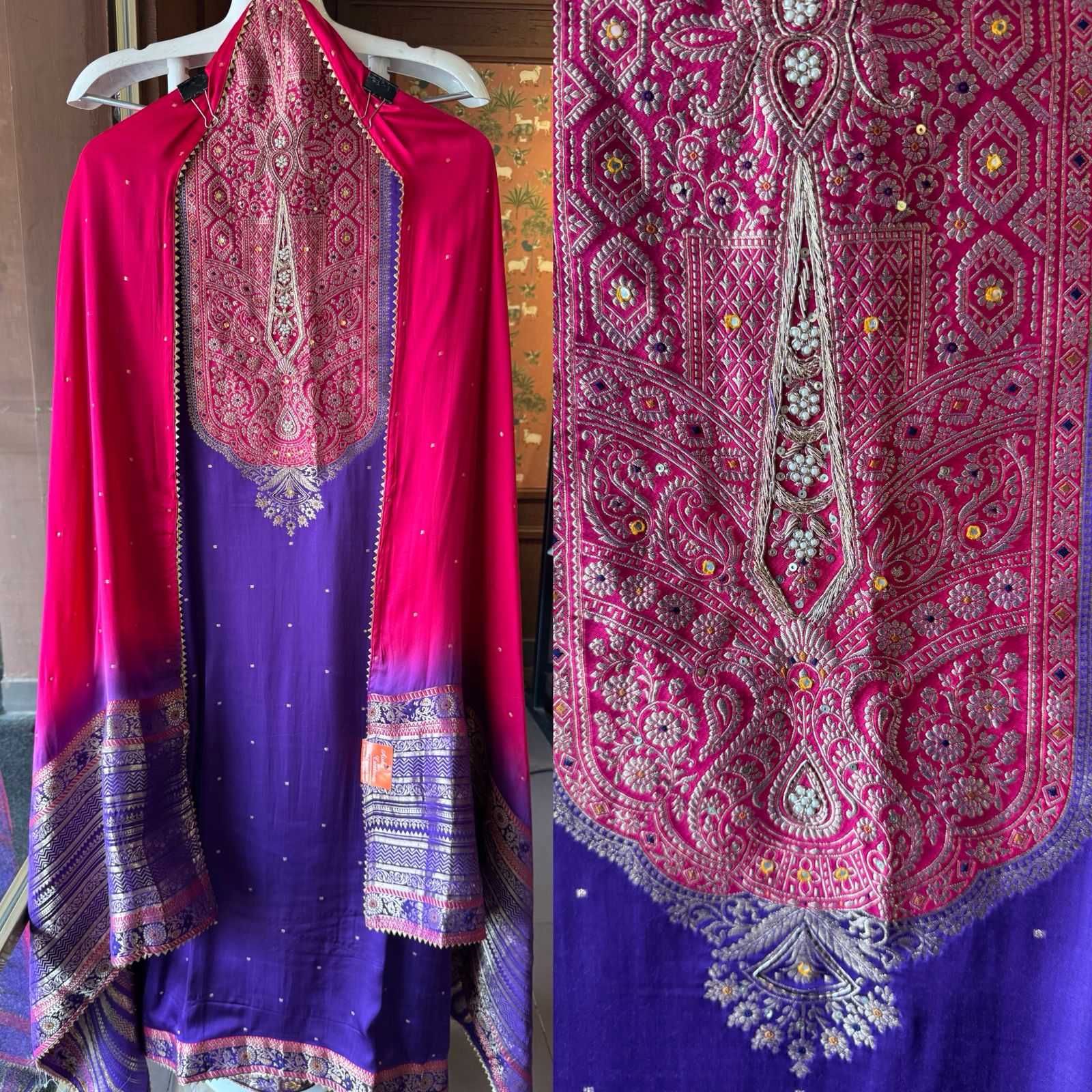 Pure Gajji Silk Full size Unstitched Suits