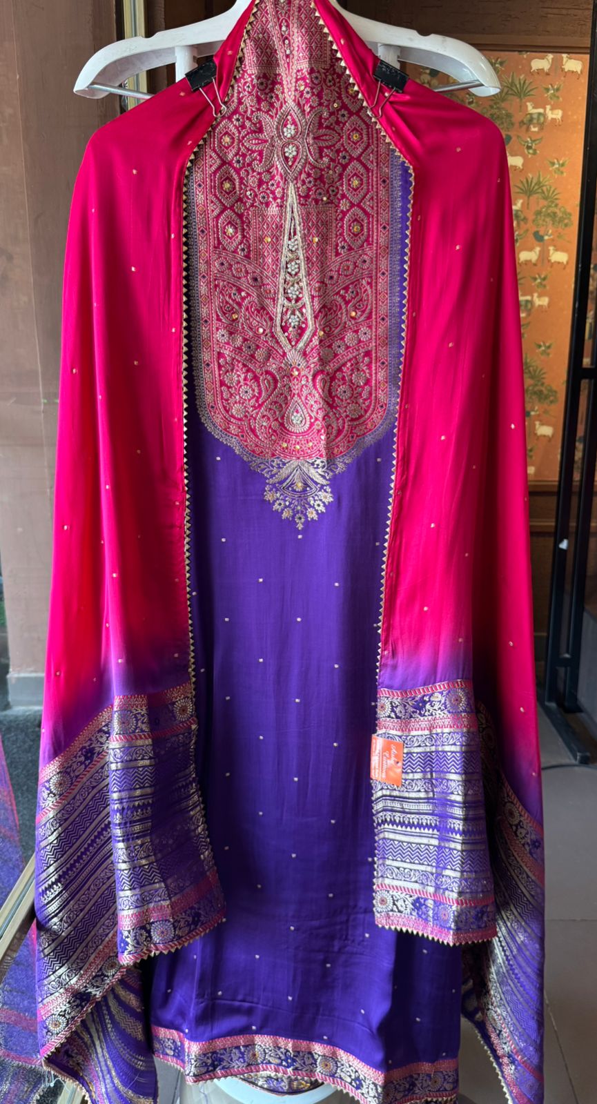 Pure Gajji Silk Full size Unstitched Suits