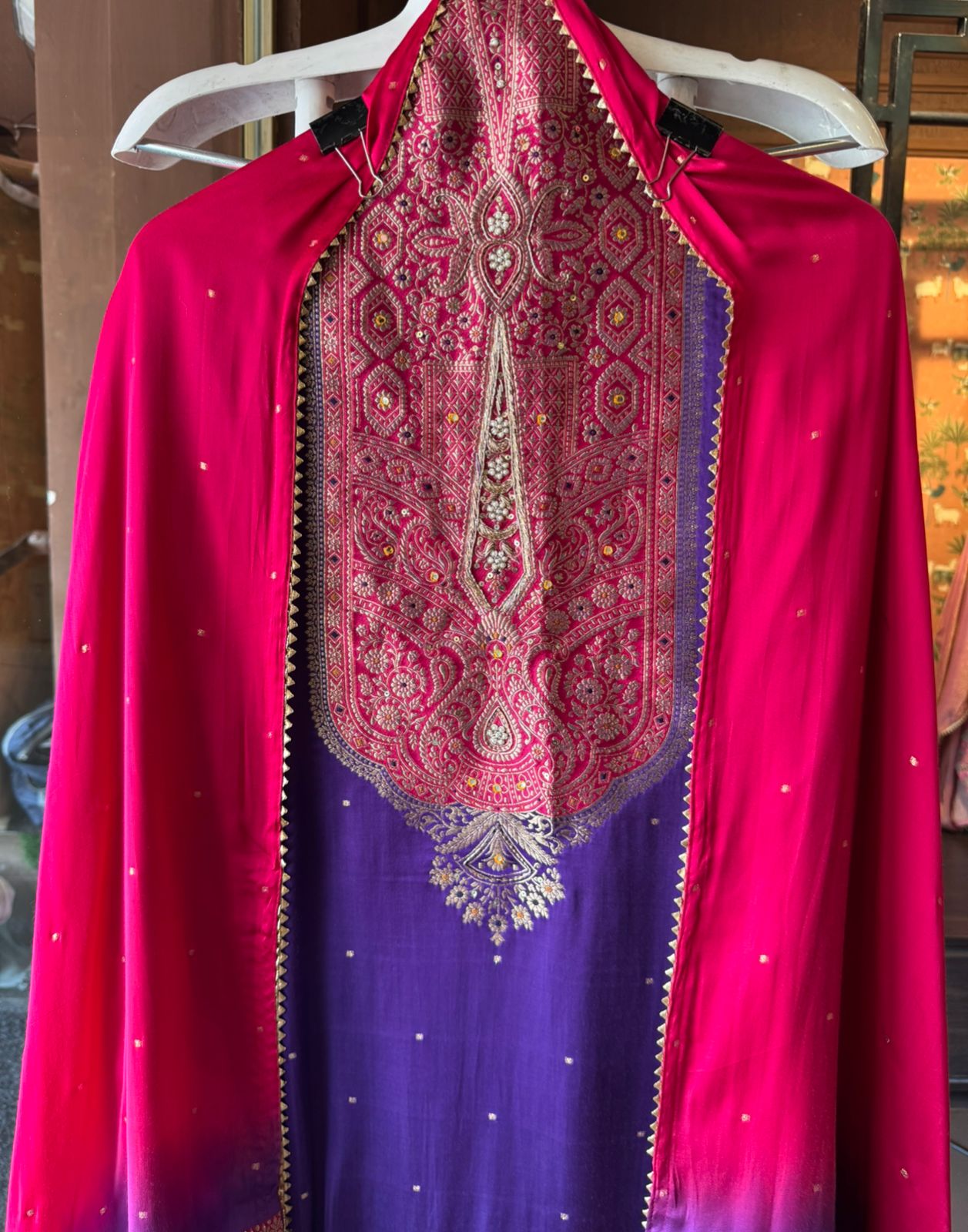 Pure Gajji Silk Full size Unstitched Suits