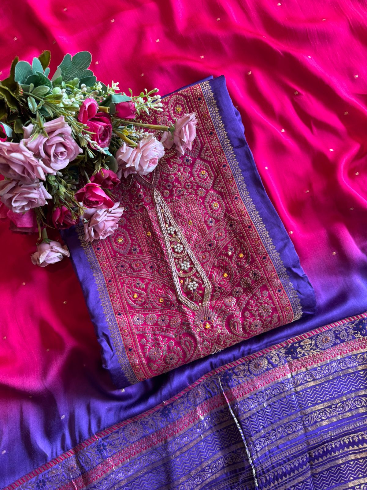 Pure Gajji Silk Full size Unstitched Suits