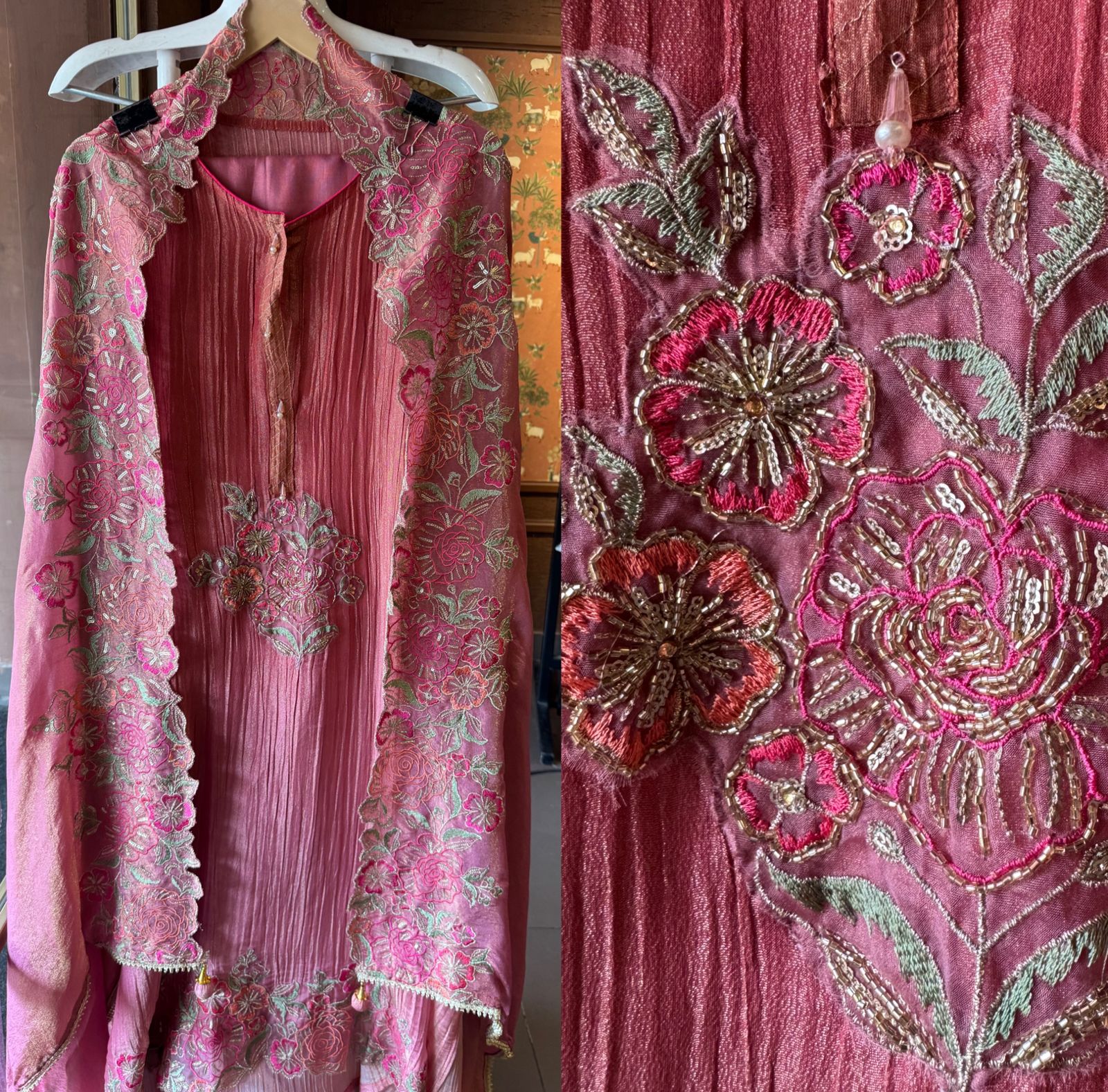 Crushed tissue Unstitched shirt