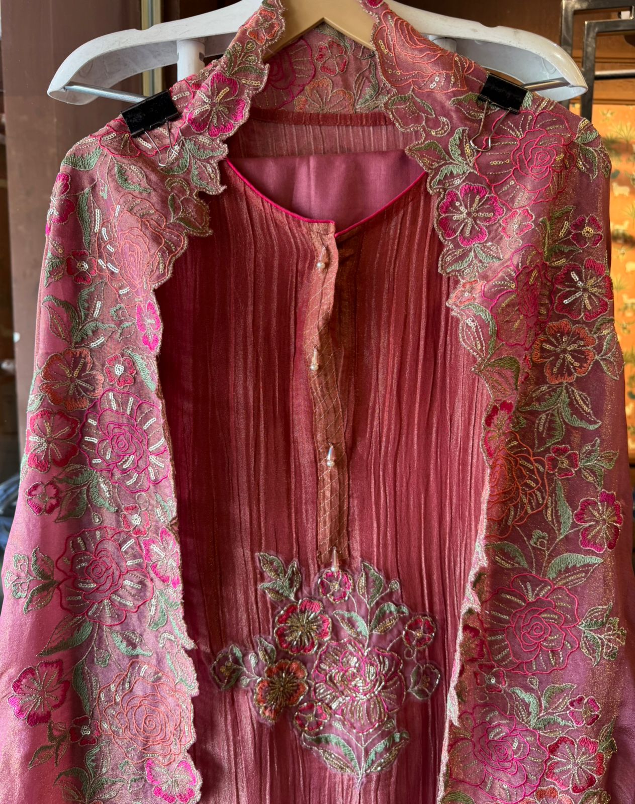 Crushed tissue Unstitched shirt