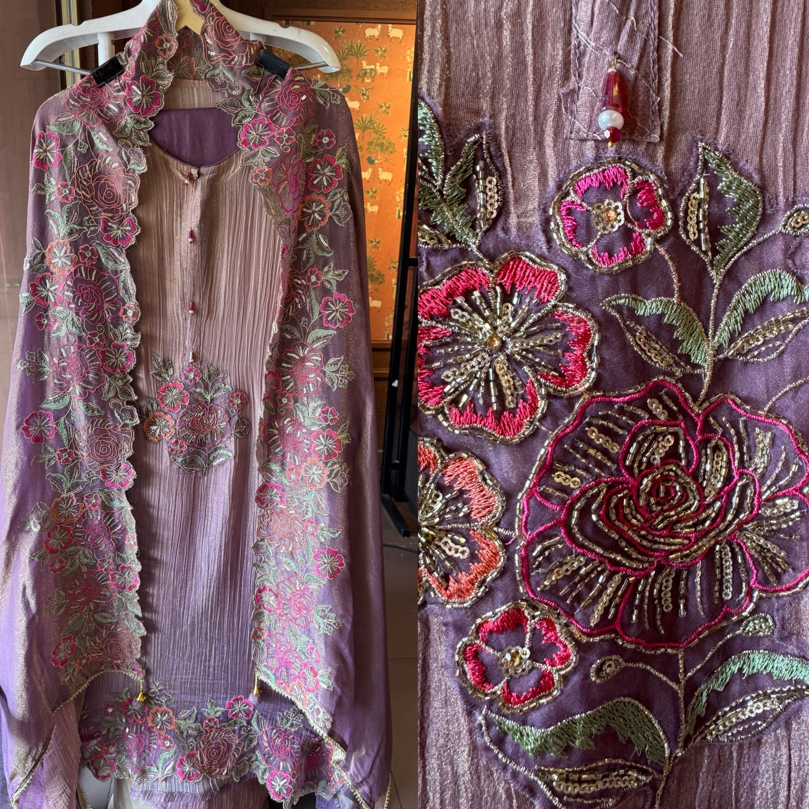 Crushed tissue Unstitched shirt