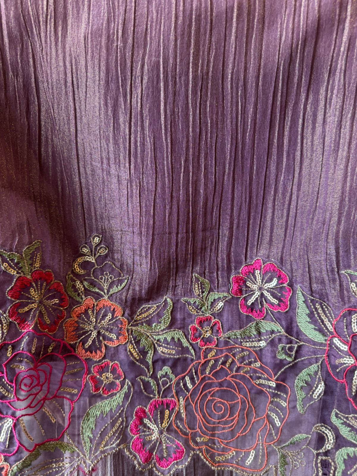 Crushed tissue Unstitched shirt