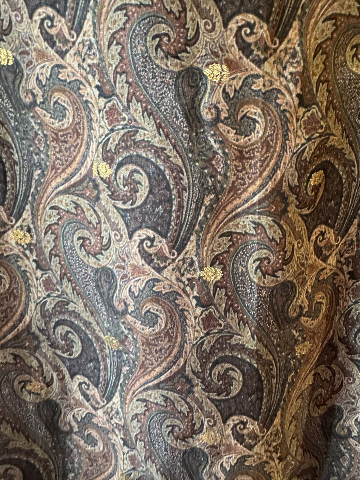 Tissue Unstitched shirt with Heavily embroidered neck design