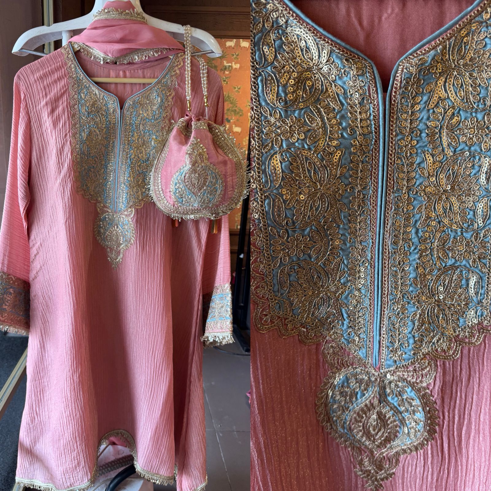 Crushed tissue stitched Shirt