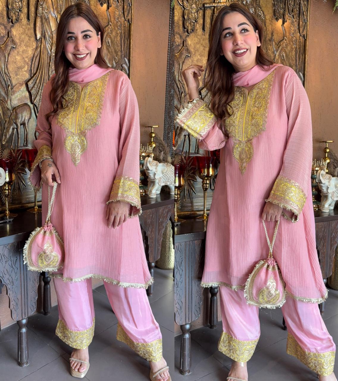 Crushed tissue stitched Shirt