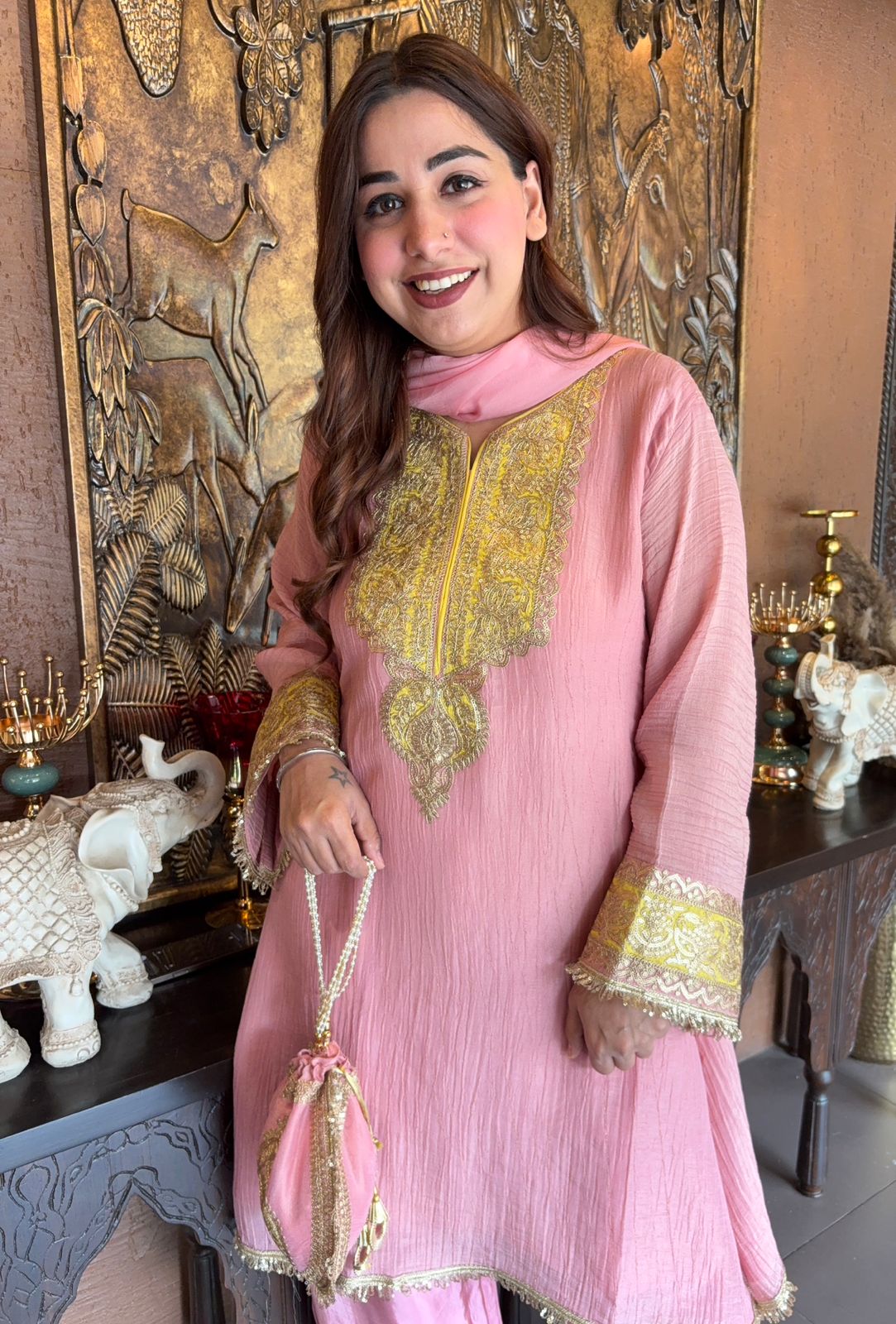 Crushed tissue stitched Shirt