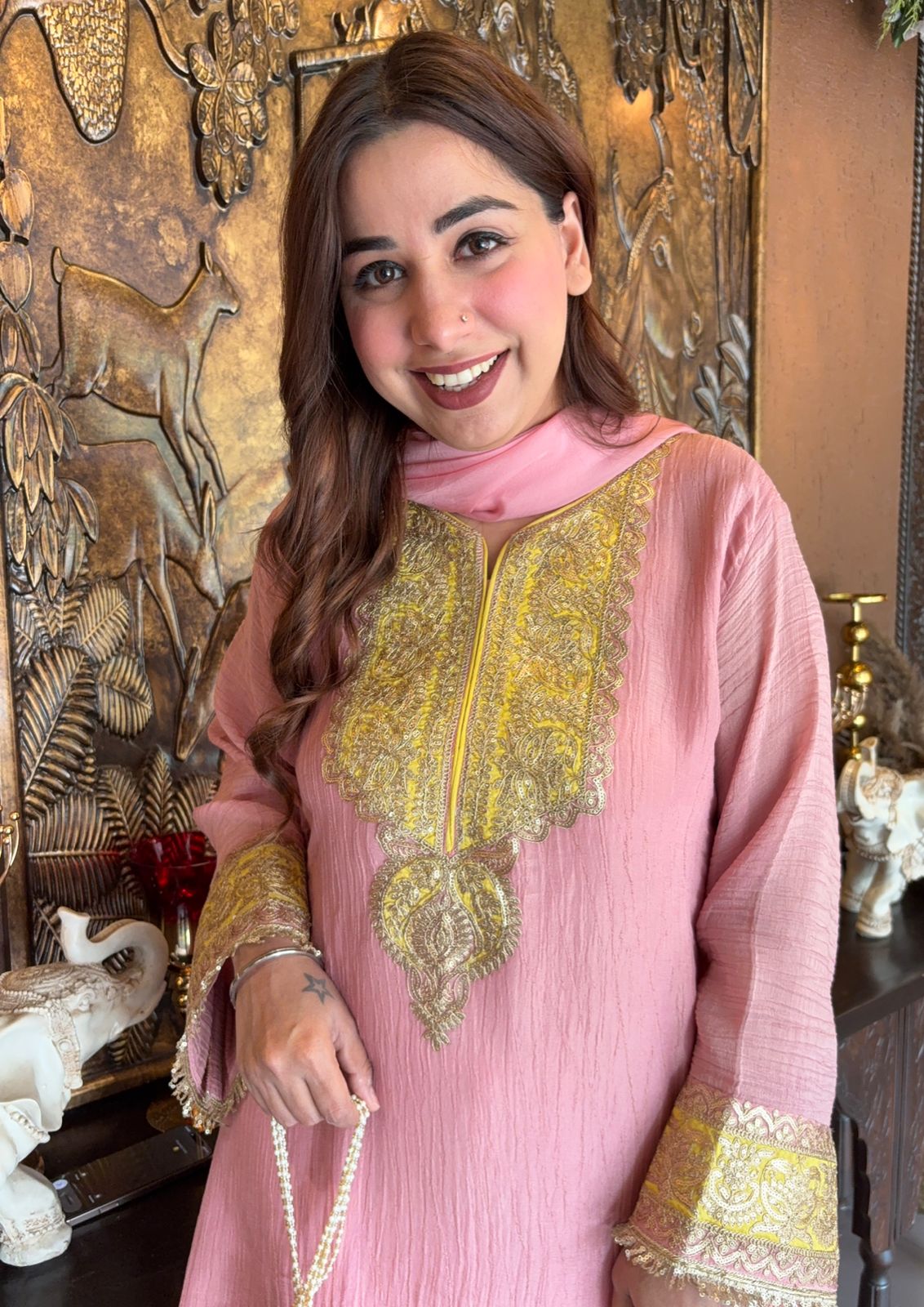 Crushed tissue stitched Shirt