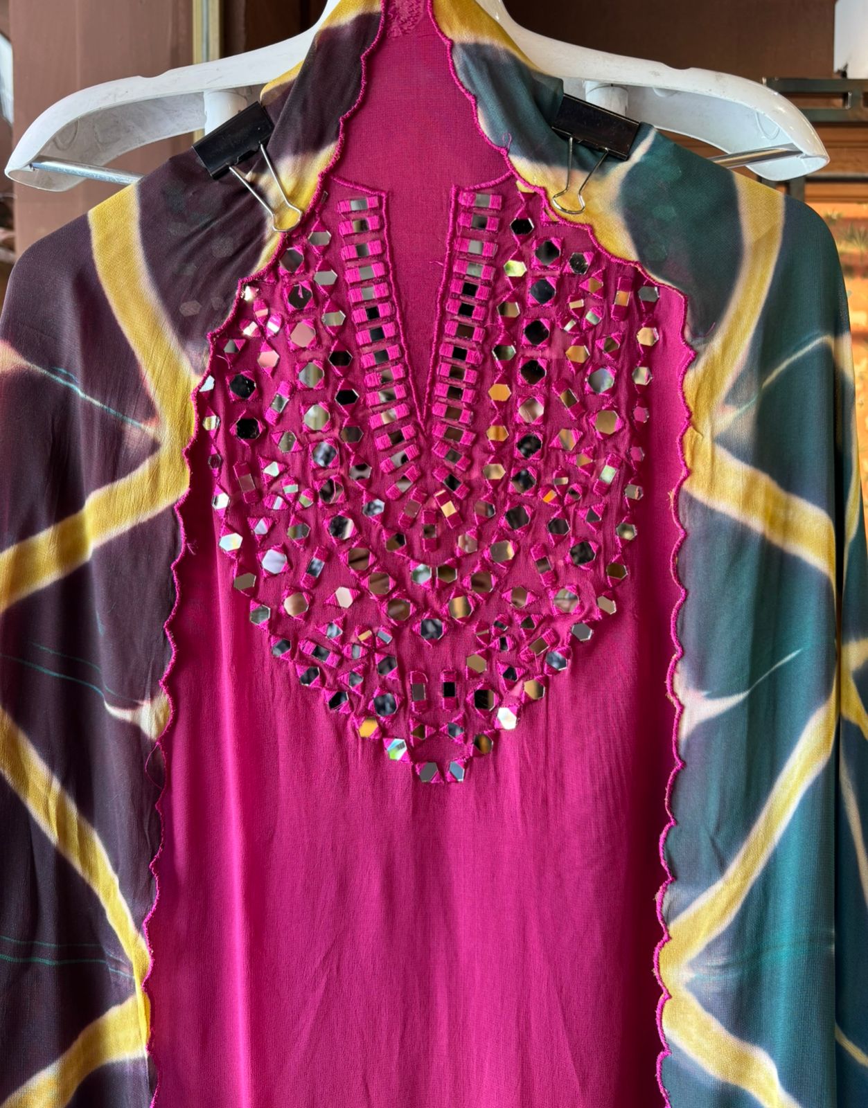 Ombré shaded unstitched shirt