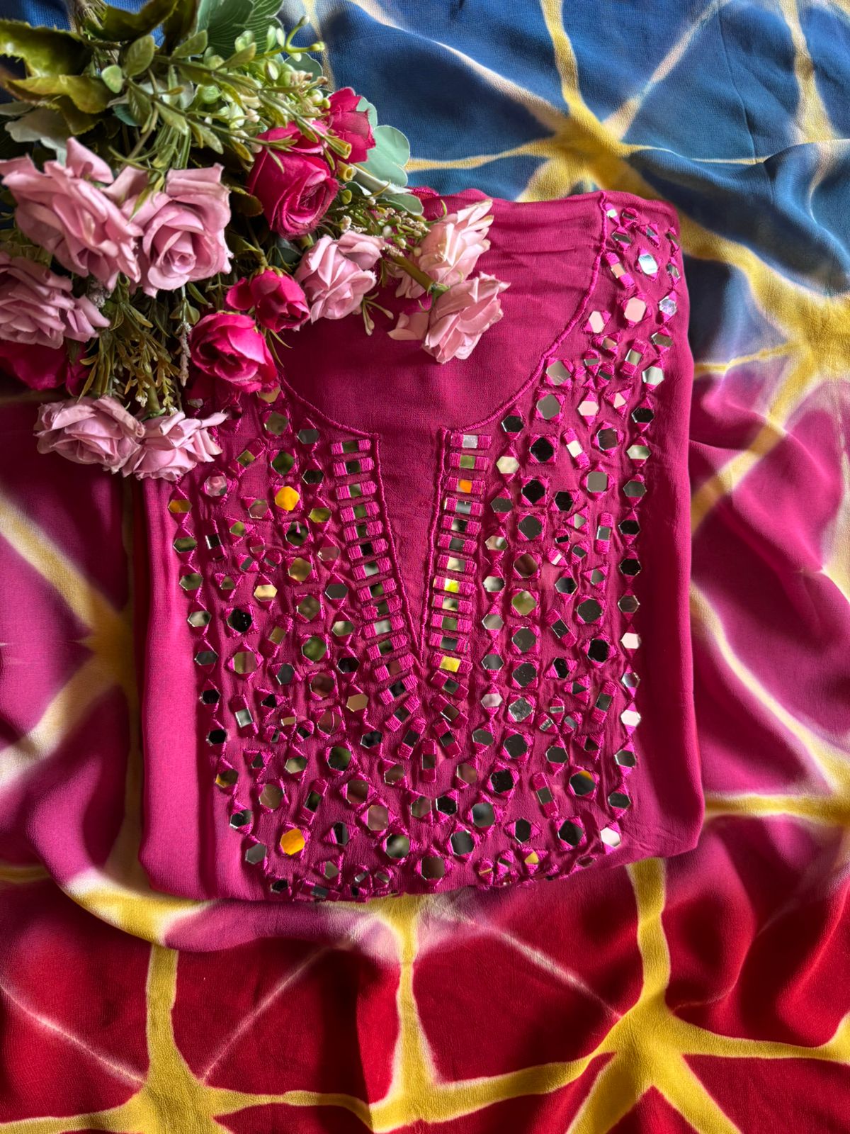 Ombré shaded unstitched shirt