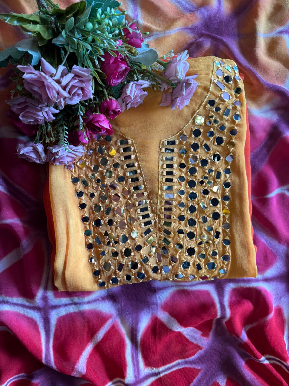 Ombré shaded unstitched shirt