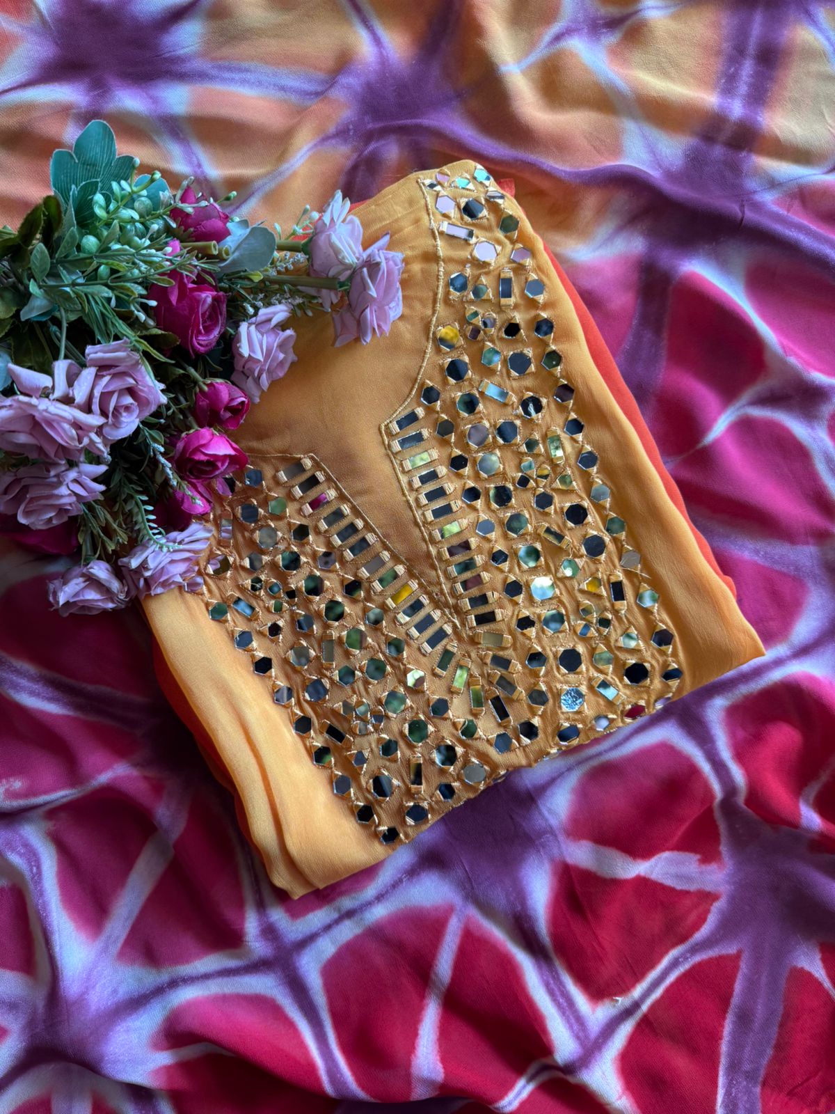 Ombré shaded unstitched shirt