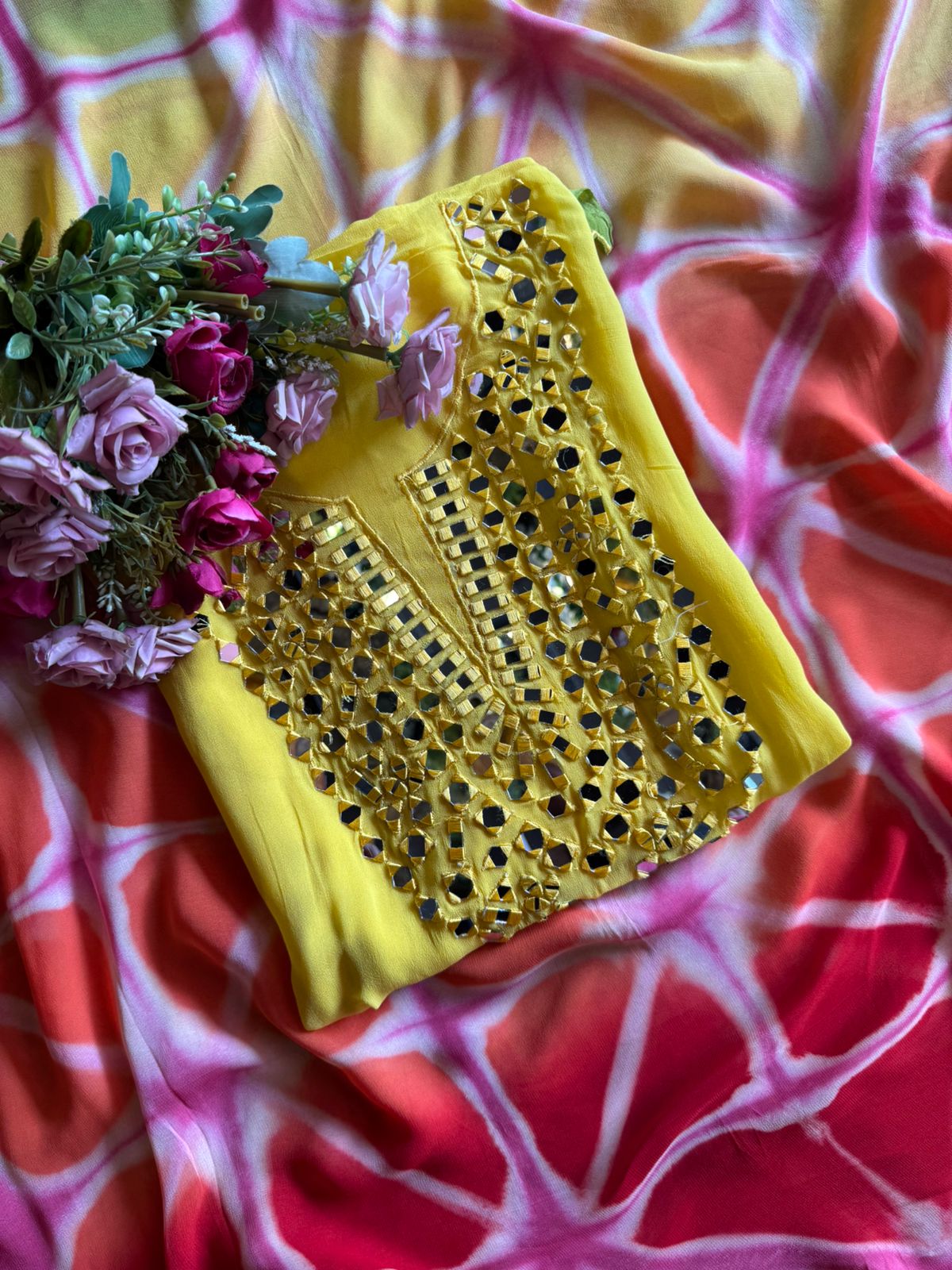 Ombré shaded unstitched shirt