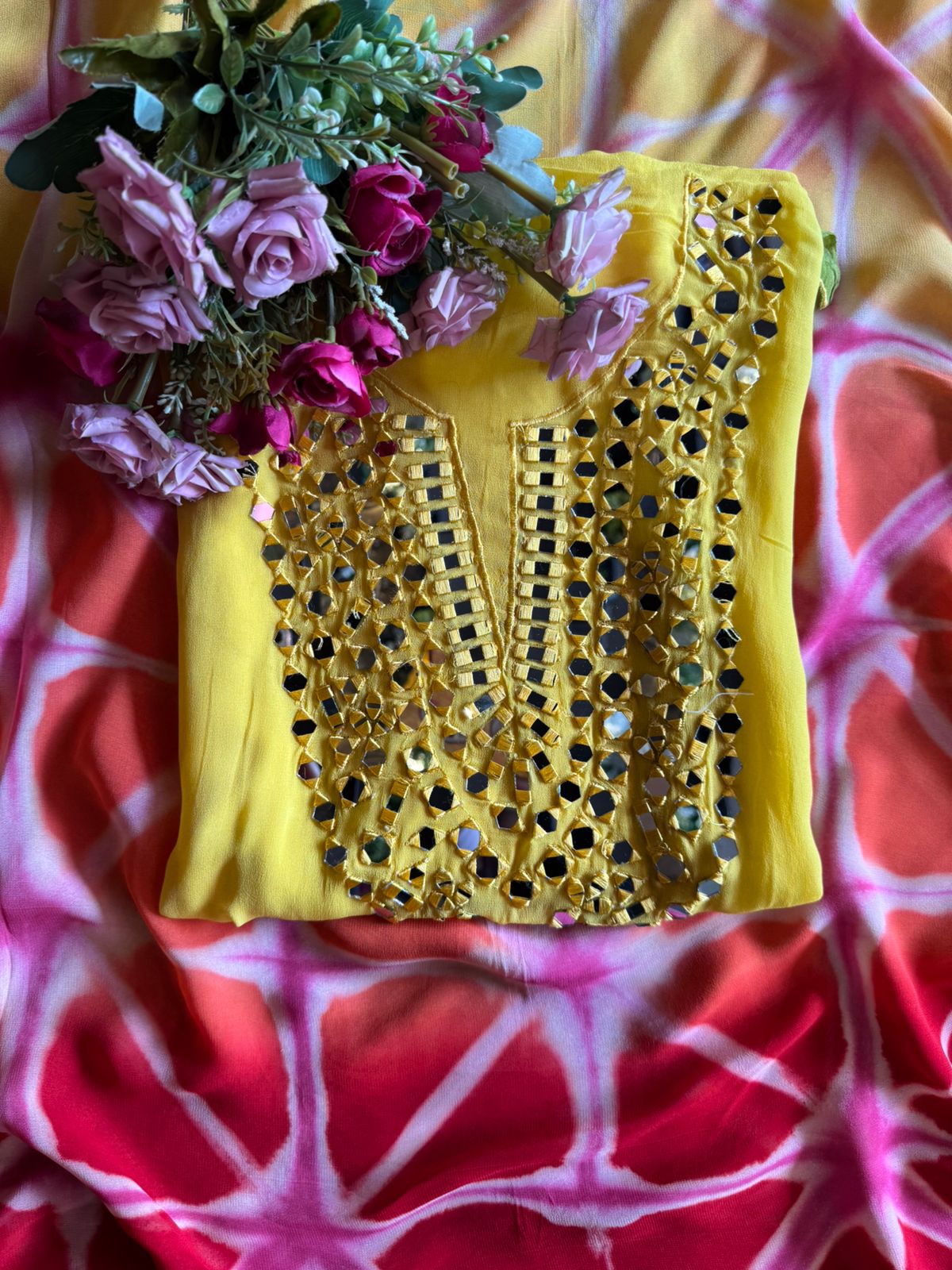 Ombré shaded unstitched shirt