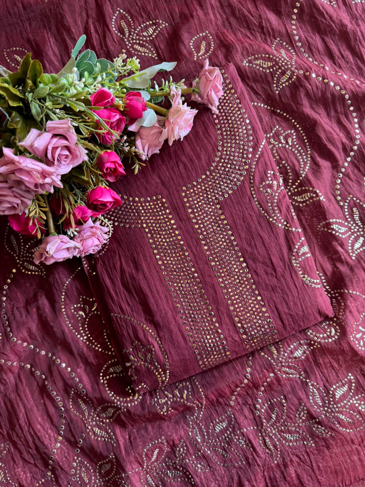 Mul chanderi Unstitched Suits