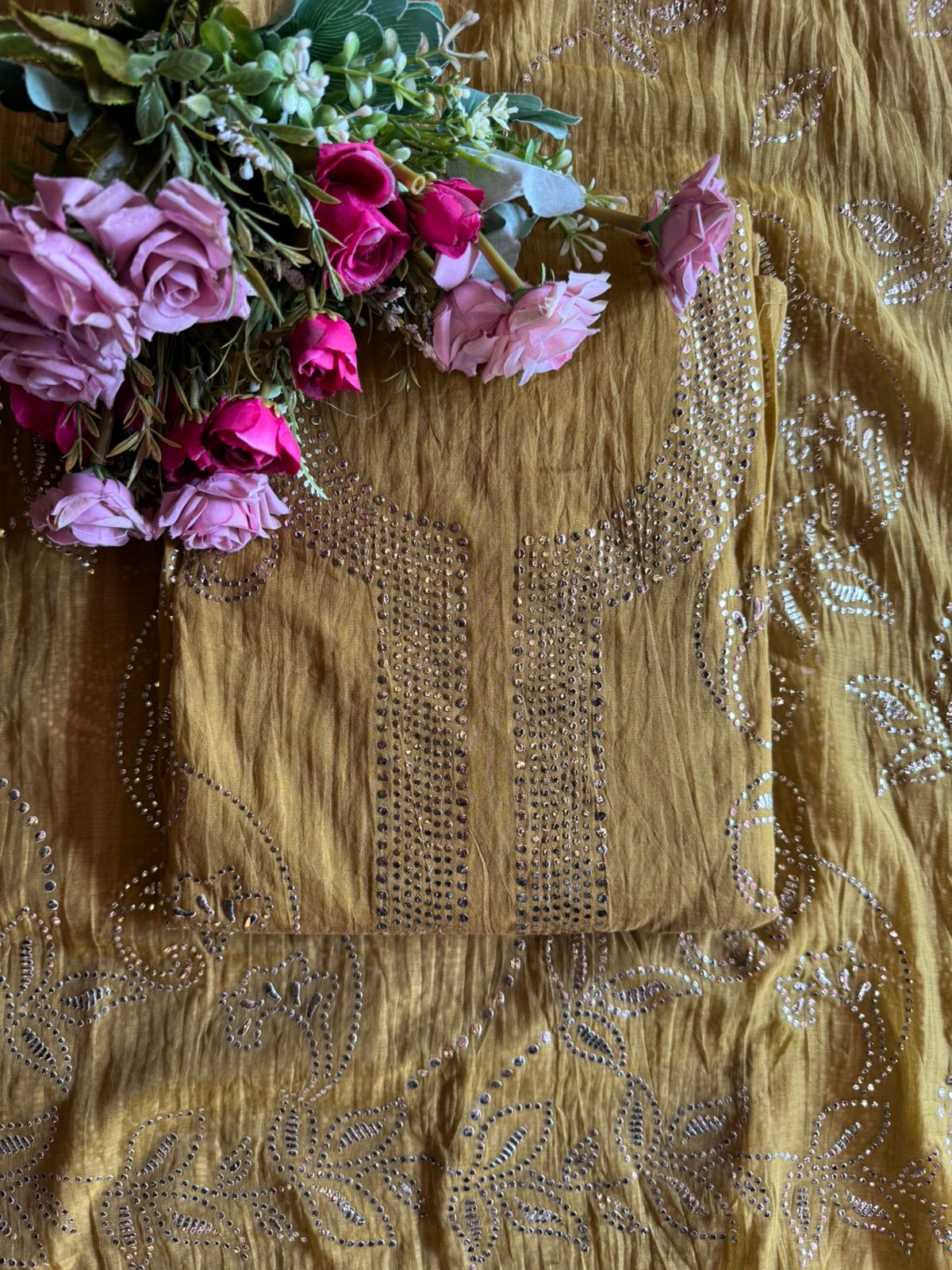 Mul chanderi Unstitched Suits