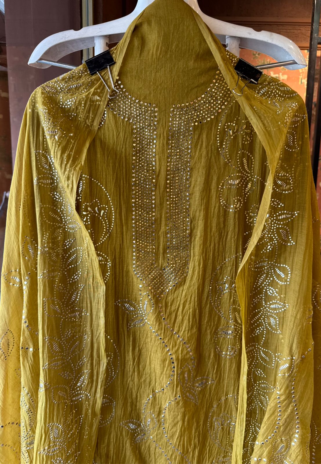 Mul chanderi Unstitched Suits