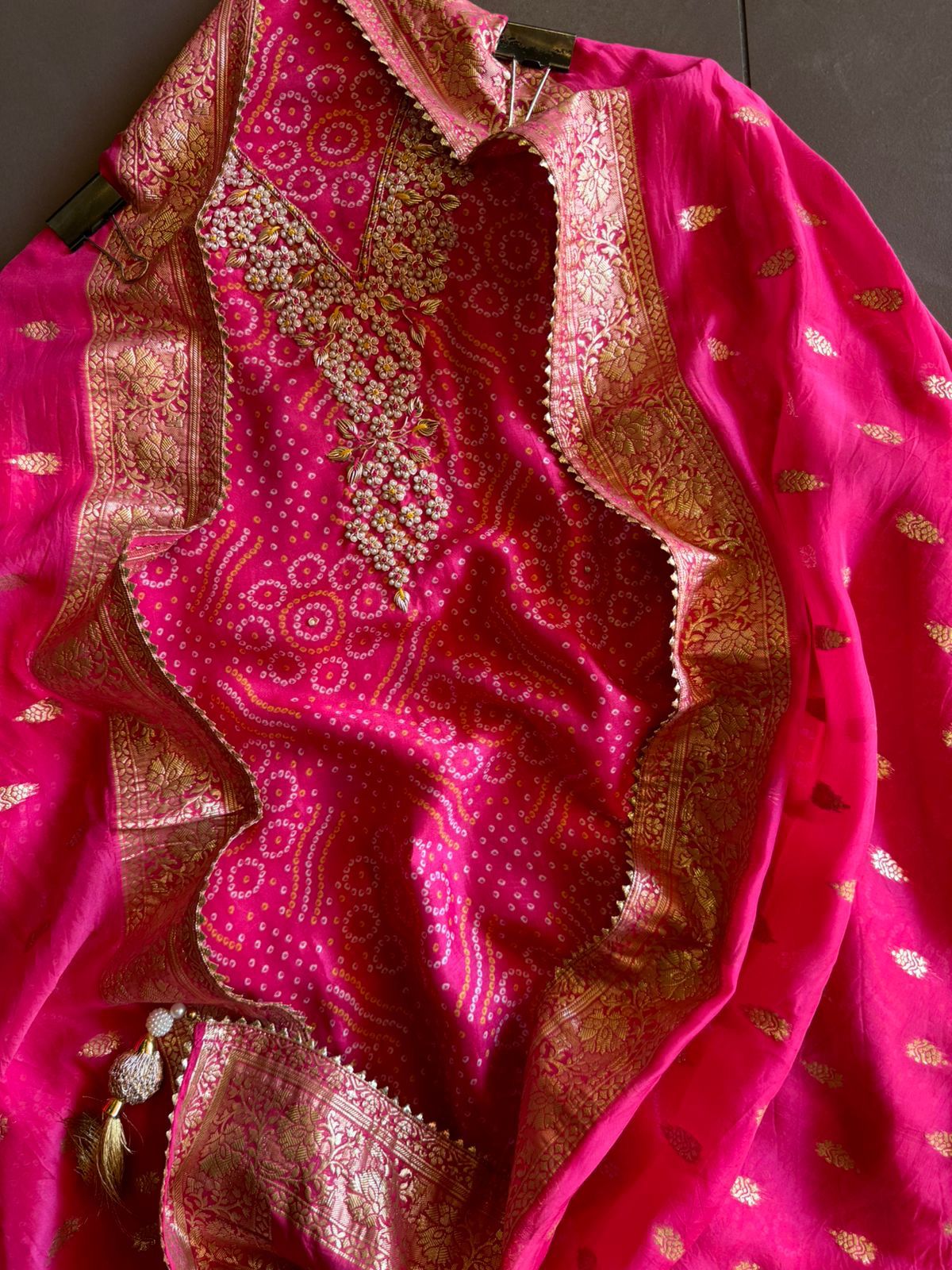 Pure Silk bandhani Printed Suit