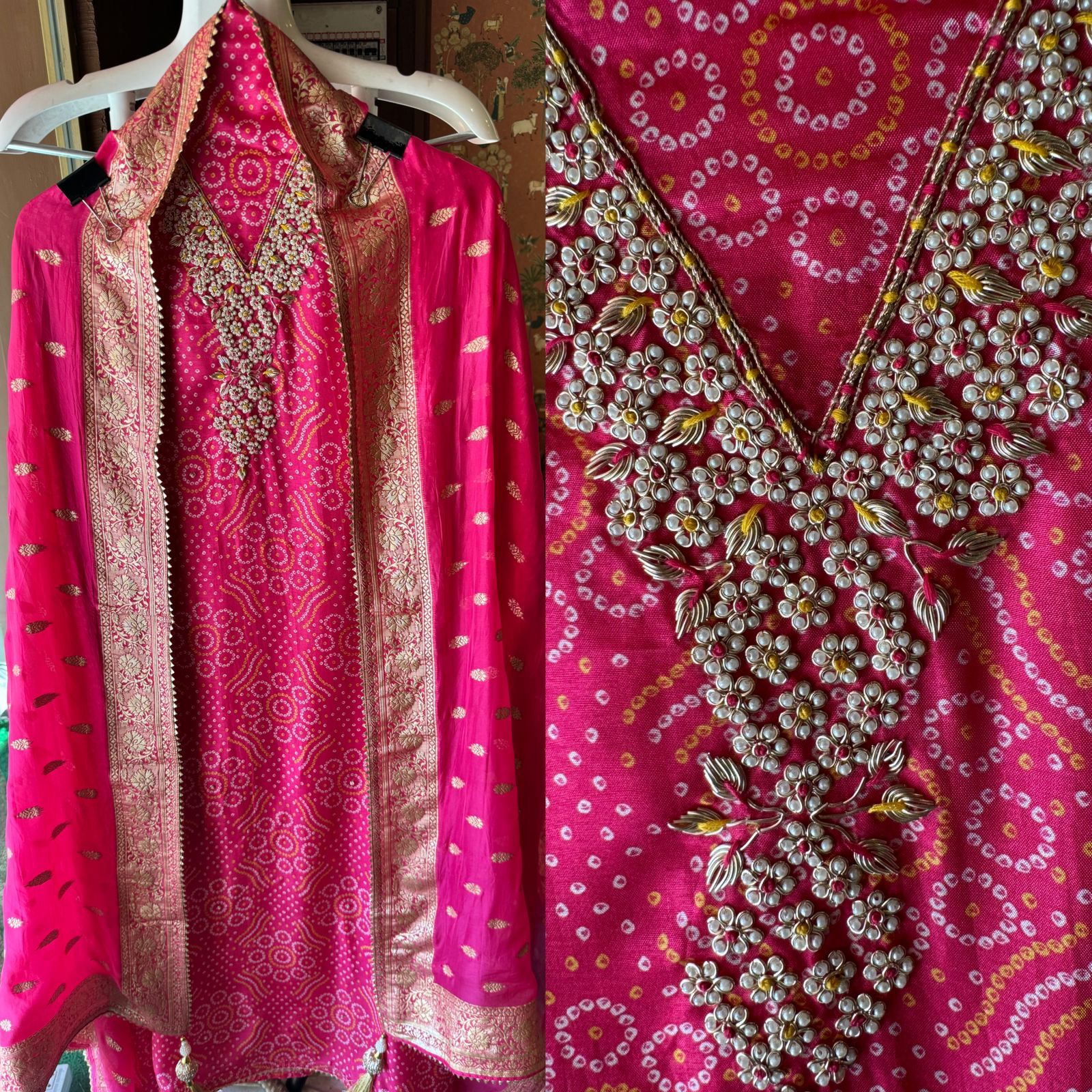 Pure Silk bandhani Printed Suit