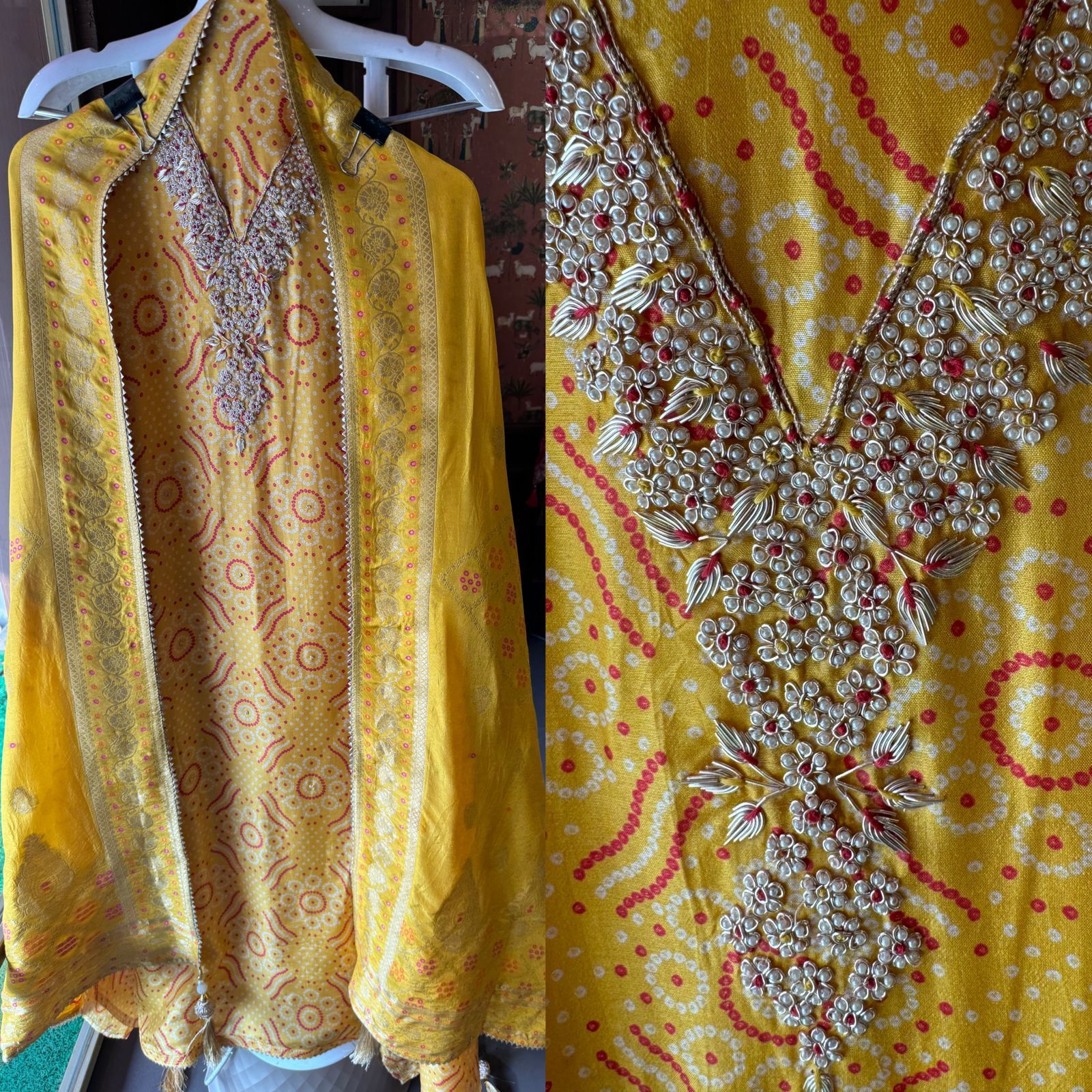 Pure Silk bandhani Printed Suit