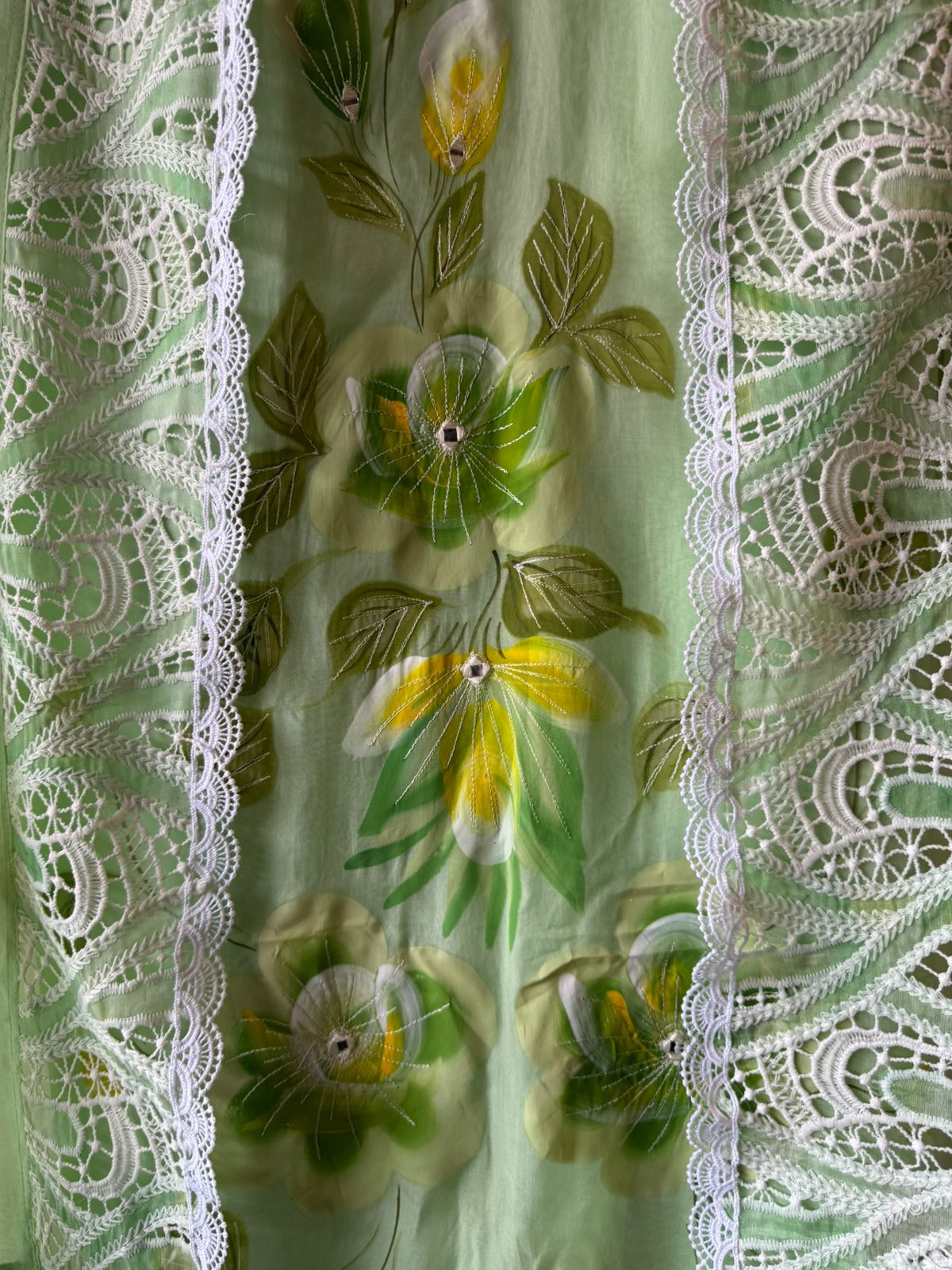 Soft organza Unstitched Kurta