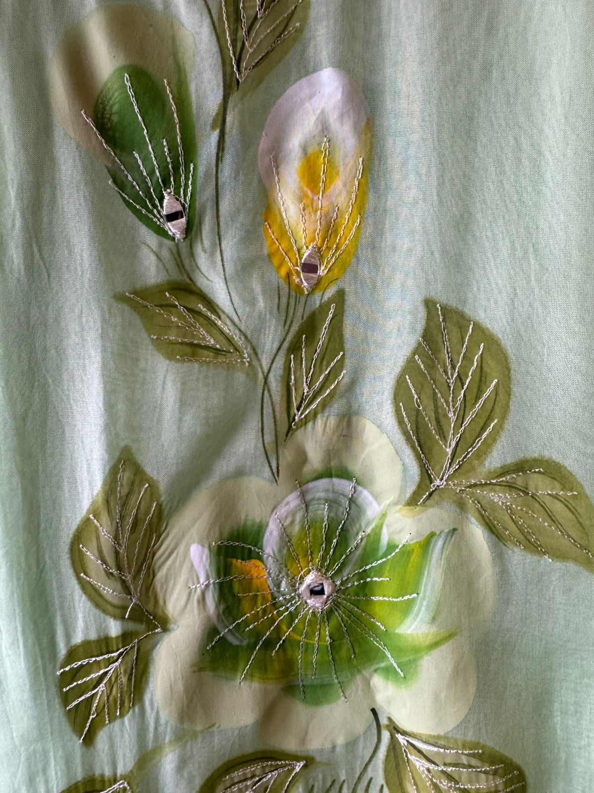 Soft organza Unstitched Kurta